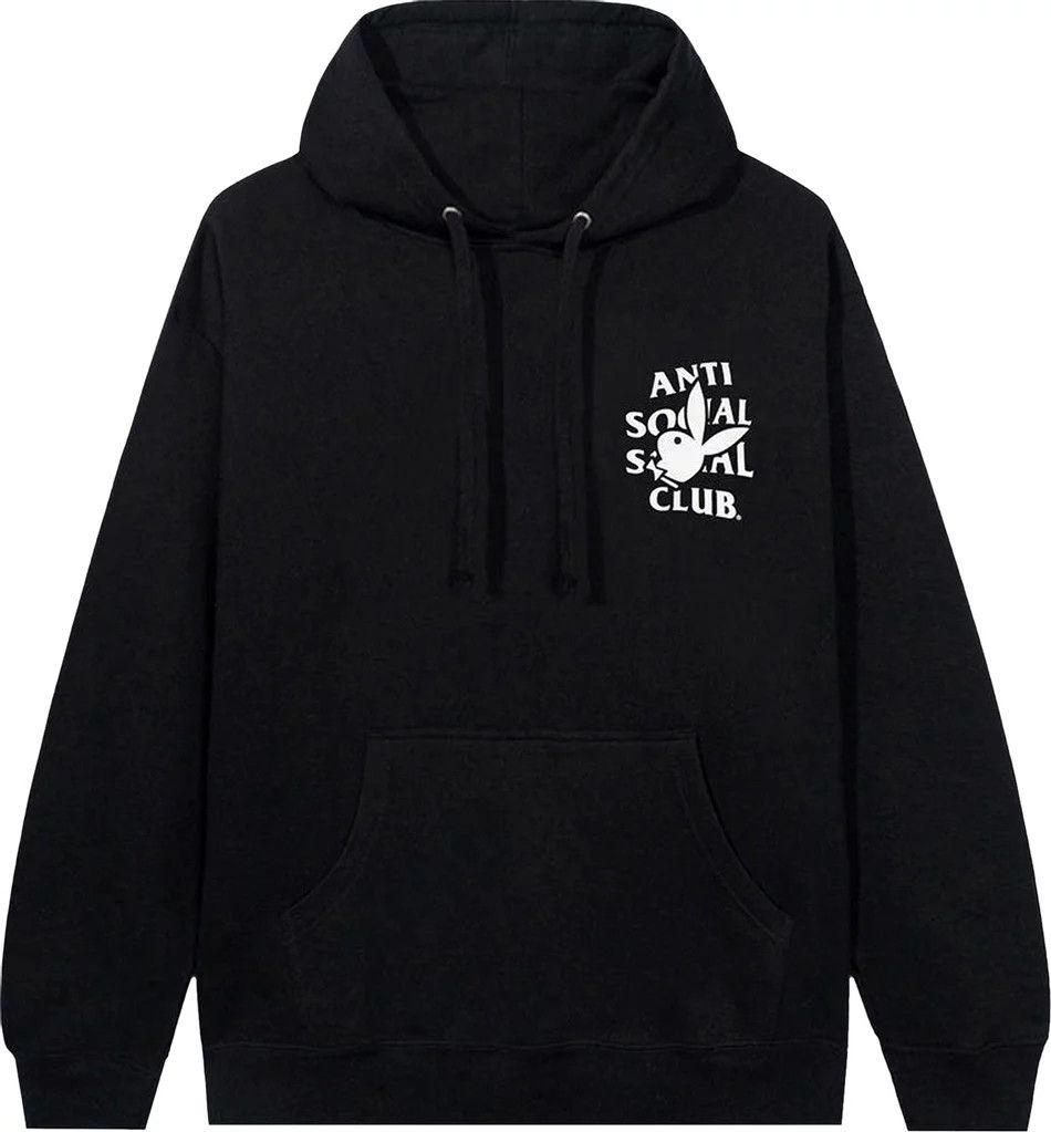 Anti social social club x Play boy bunny black hoodie ASSC