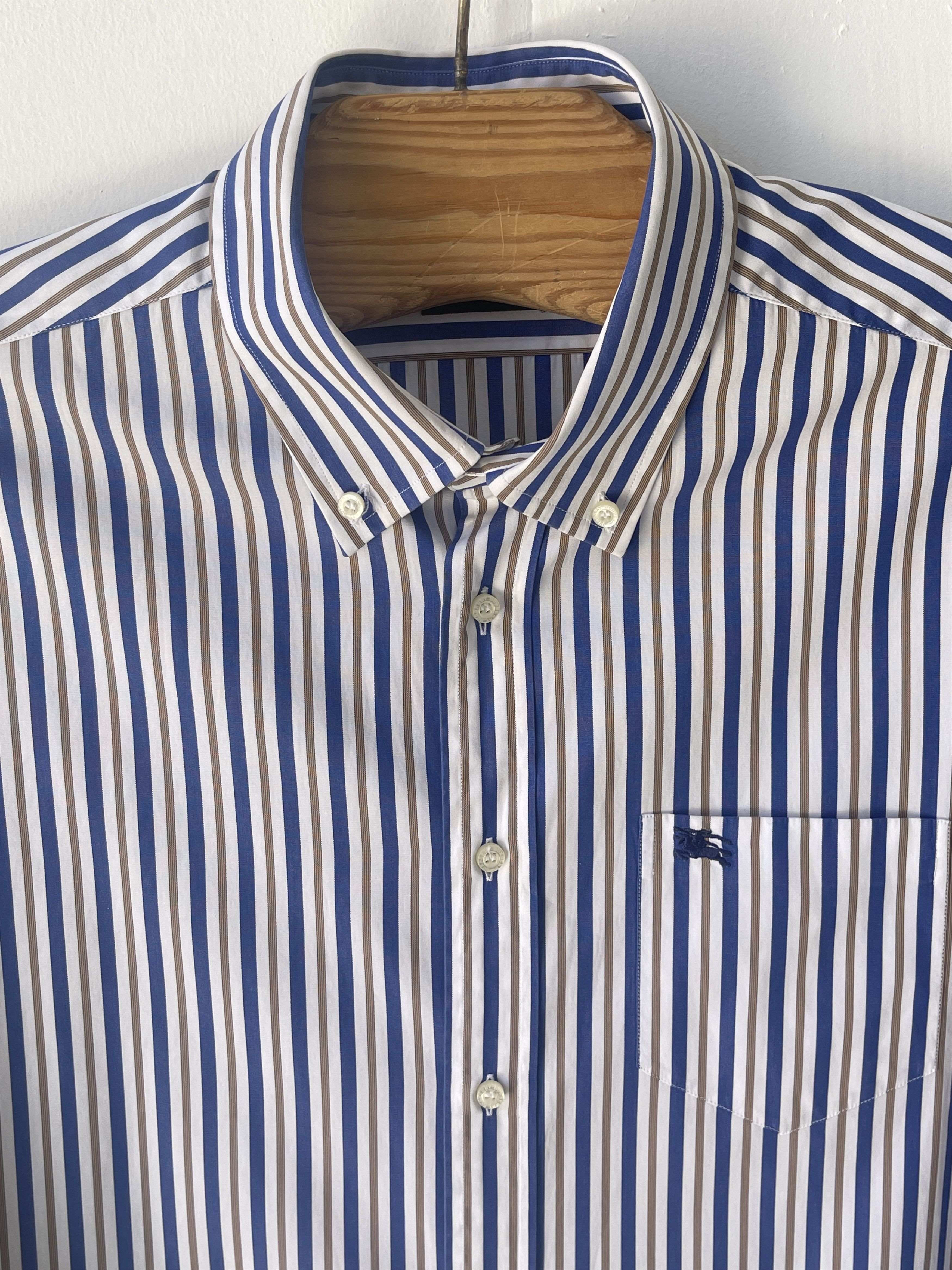 Burberry 🔥 inside collar Burberry striped shirt rare size 5 xl Size US XL / EU 56 / 4 - 8 Thumbnail