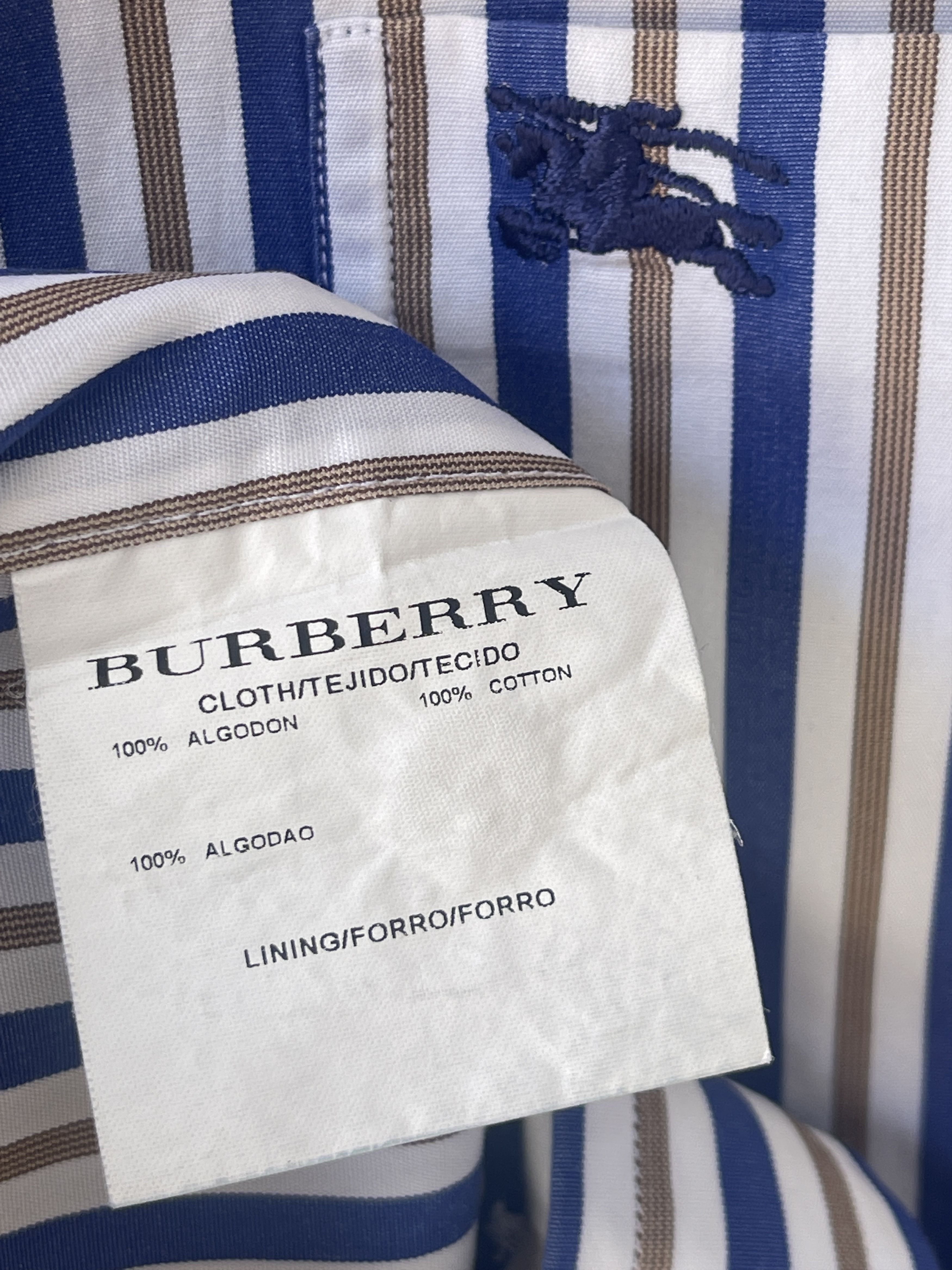 Burberry 🔥 inside collar Burberry striped shirt rare size 5 xl Size US XL / EU 56 / 4 - 6 Thumbnail