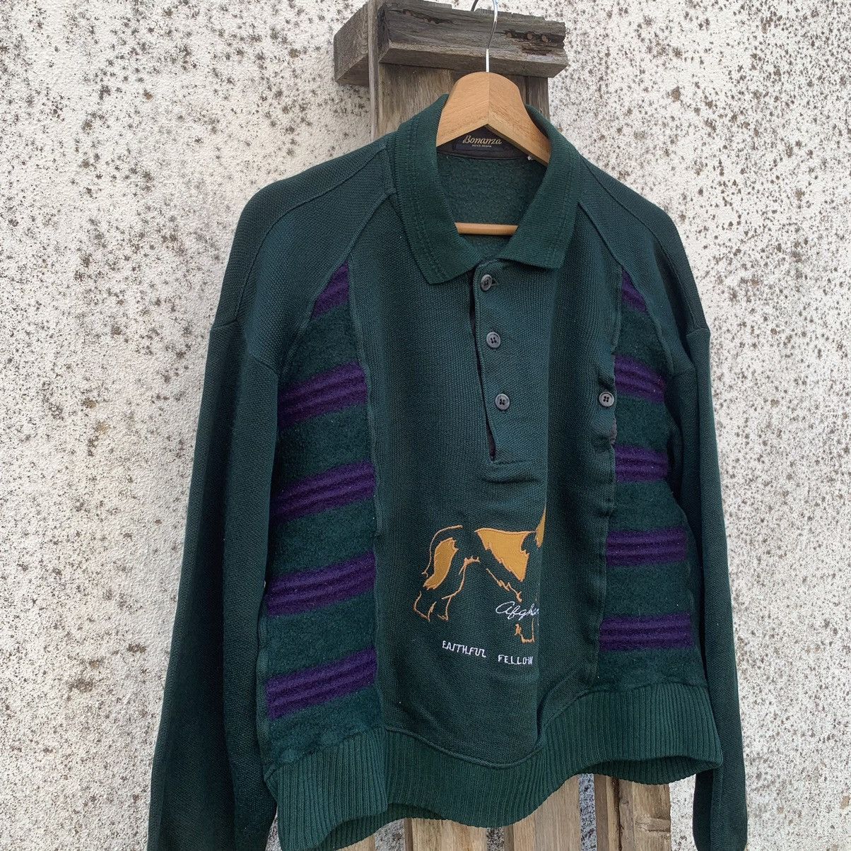 Aran Isles Knitwear × Japanese Brand Vintage Bonanza Knit Sweater Cropped Pullover Jumper Size US M / EU 48-50 / 2 - 2 Thumbnail