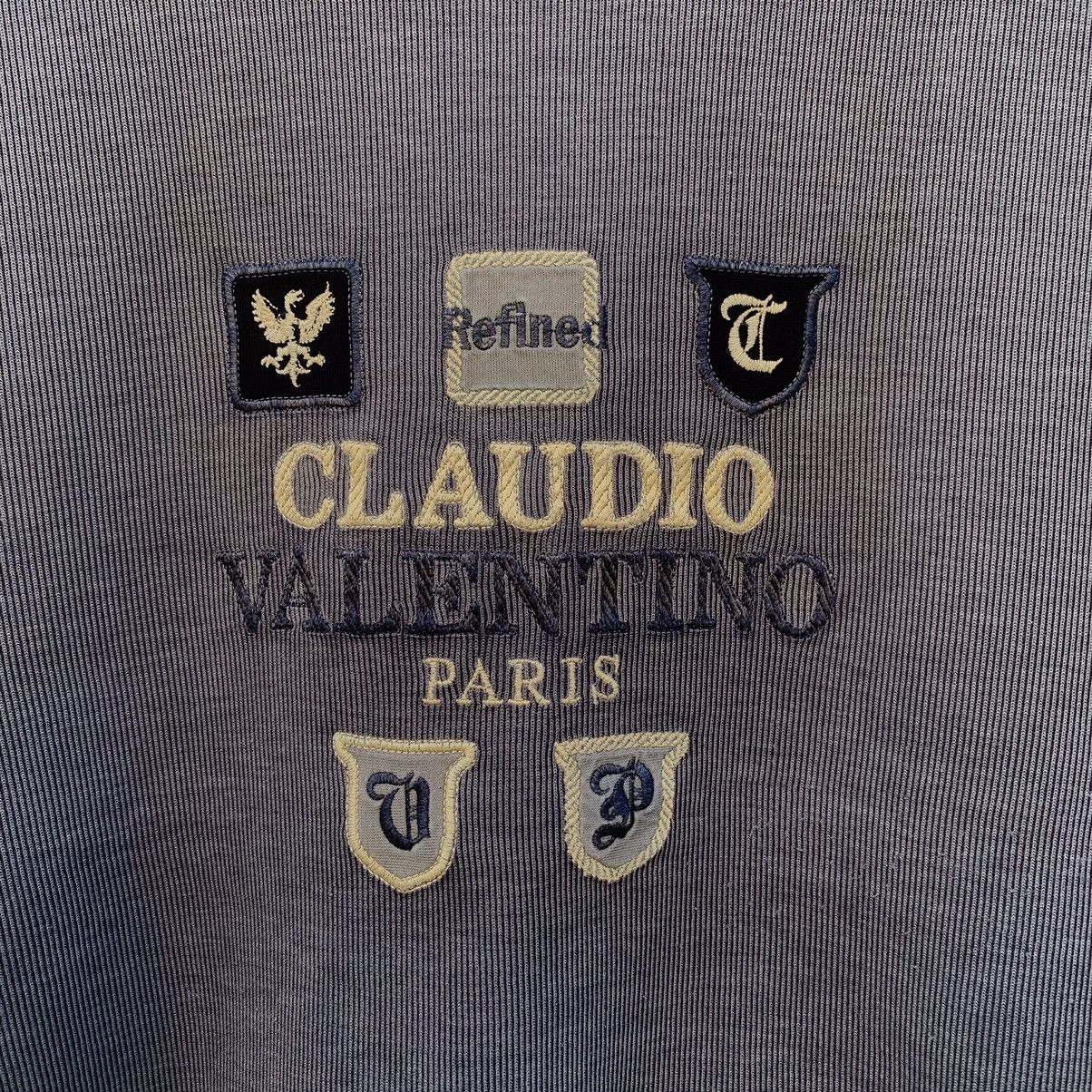 Japanese Brand × Valentino Vintage CLAUDIO VALENTINO Sweater Spell Out Jumper Faded Size US L / EU 52-54 / 3 - 3 Thumbnail