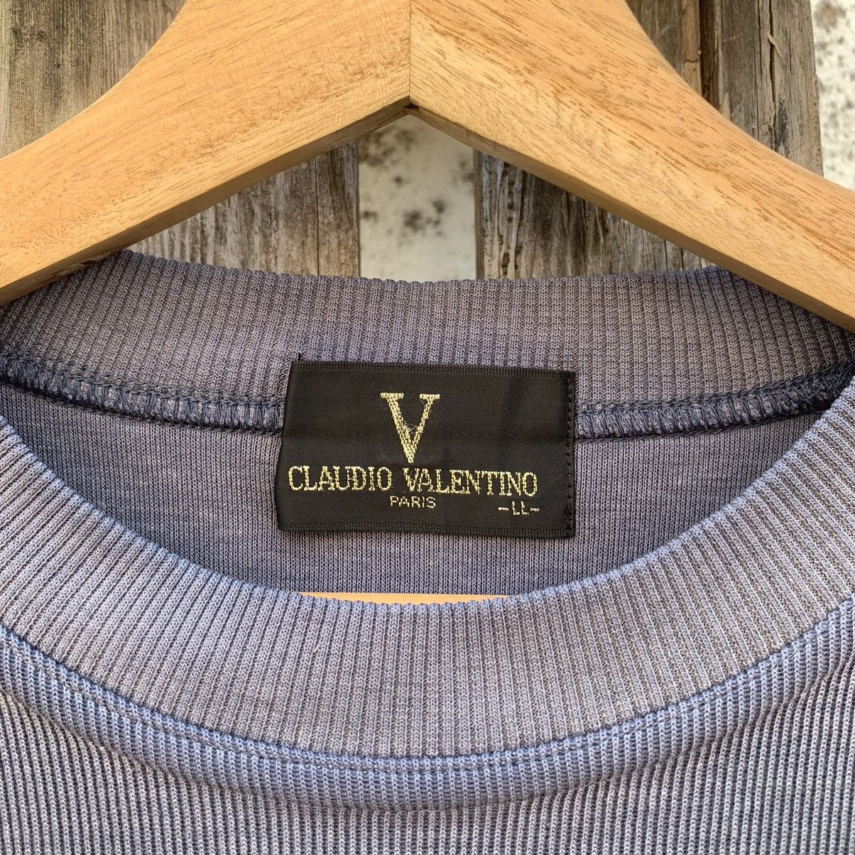 Japanese Brand × Valentino Vintage CLAUDIO VALENTINO Sweater Spell Out Jumper Faded Size US L / EU 52-54 / 3 - 5 Thumbnail
