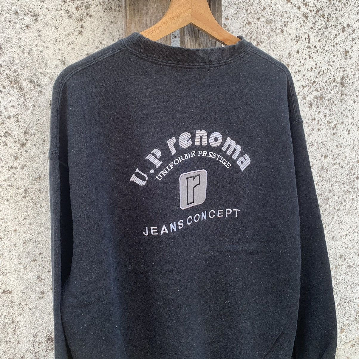 Renoma × Selected Homme U.P Renoma Crewneck Spell Out Sweater Faded Jumper Pullover Size US L / EU 52-54 / 3 - 2 Thumbnail