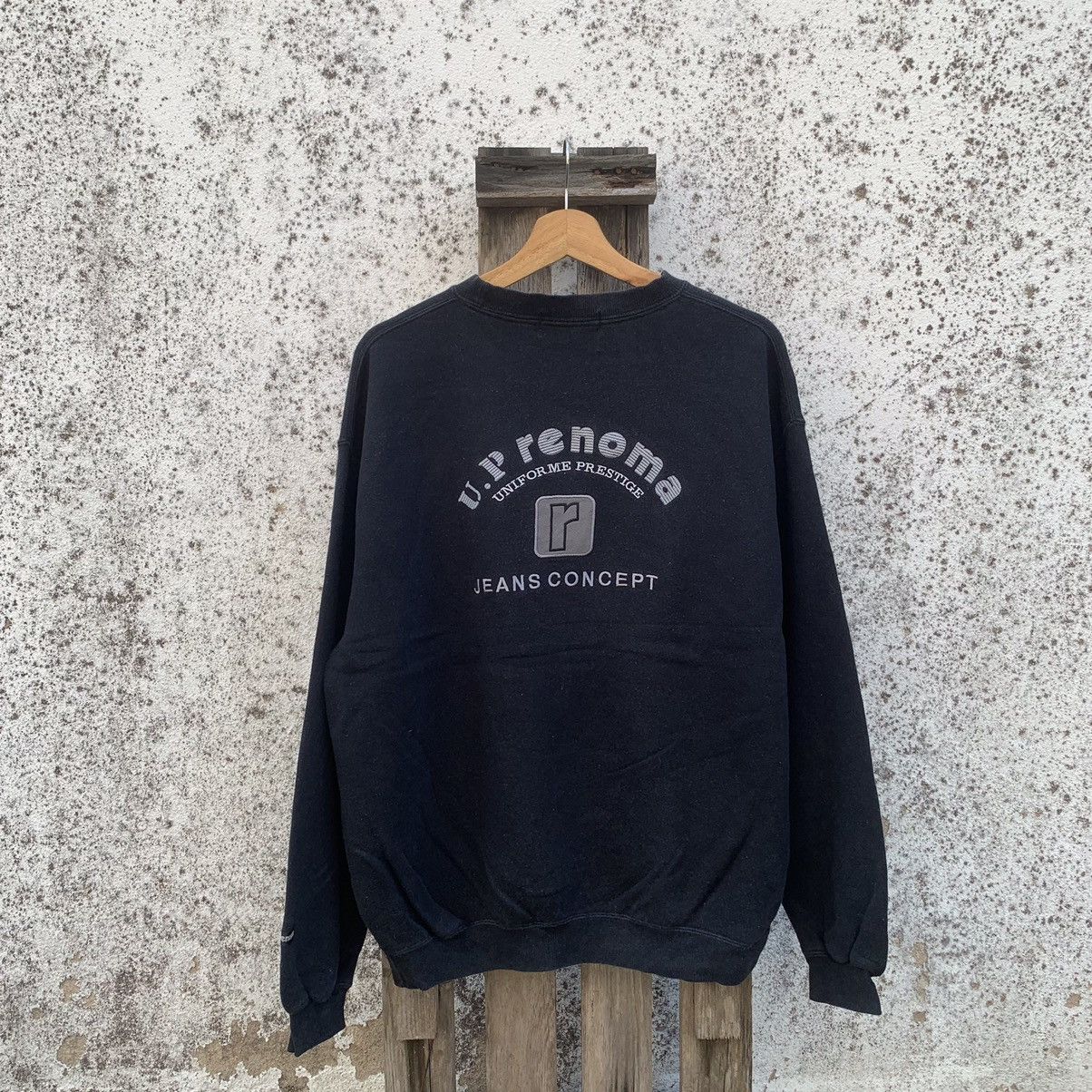 Renoma × Selected Homme U.P Renoma Crewneck Spell Out Sweater Faded Jumper Pullover Size US L / EU 52-54 / 3 - 7 Thumbnail