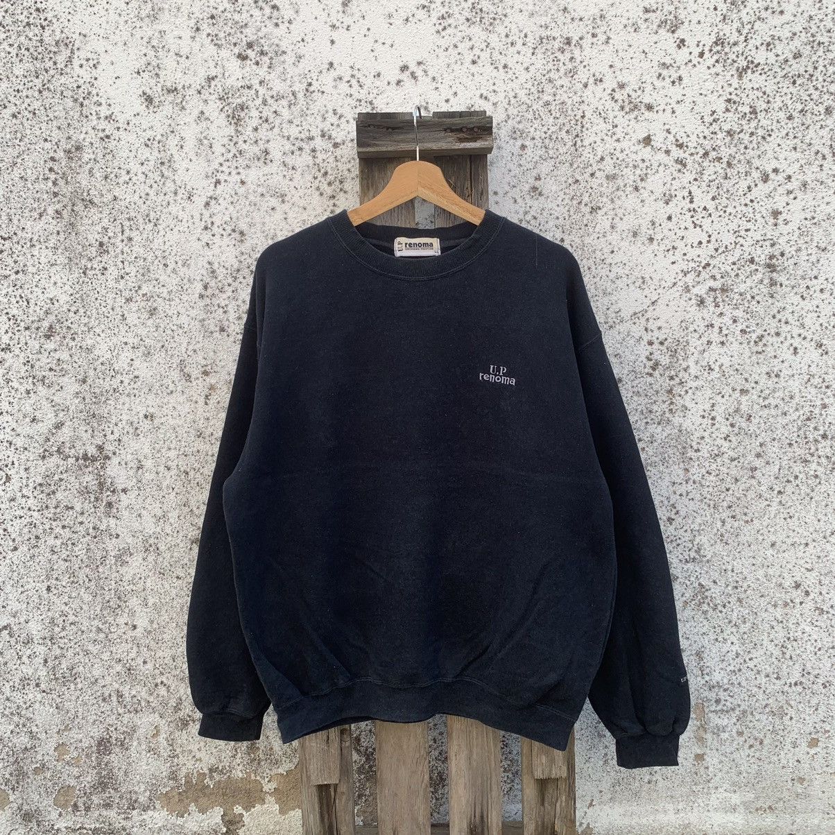 Renoma × Selected Homme U.P Renoma Crewneck Spell Out Sweater Faded Jumper Pullover Size US L / EU 52-54 / 3 - 3 Thumbnail