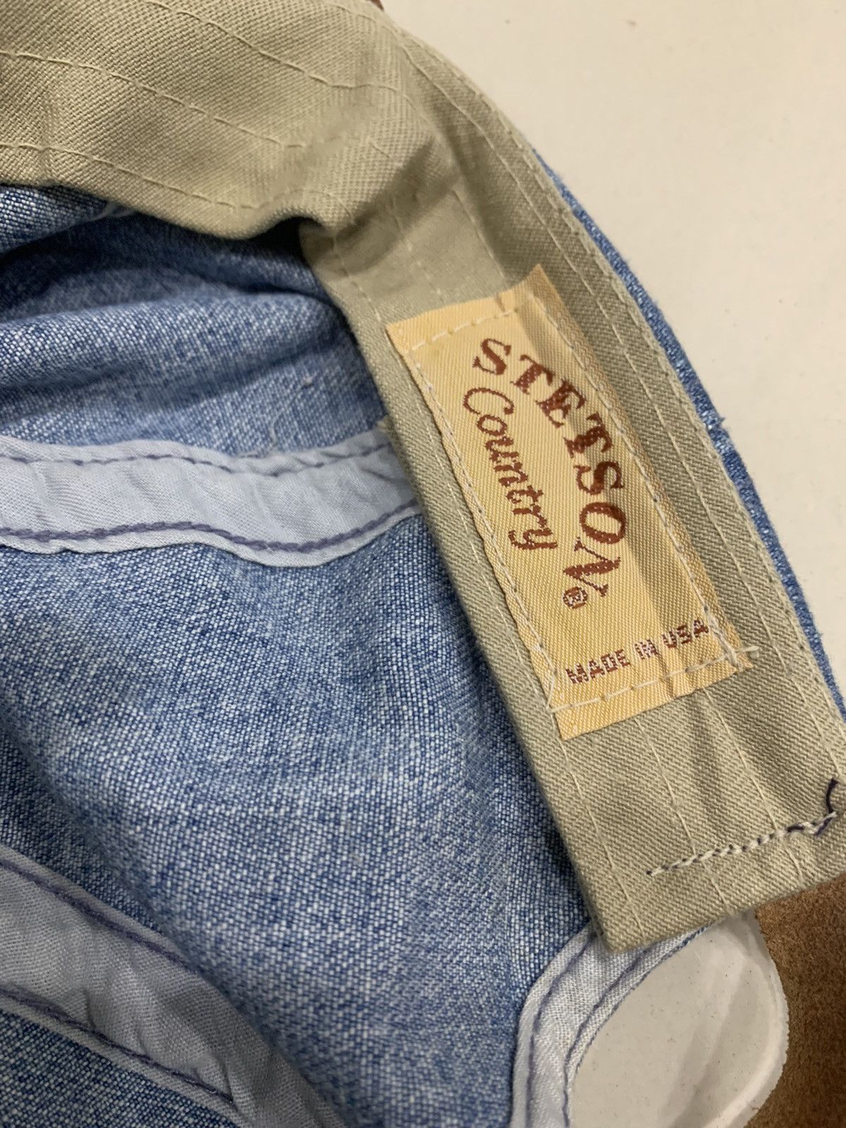 Stetson STETSON COUNTRY DENIM LEATHER CAP Size ONE SIZE - 4 Thumbnail