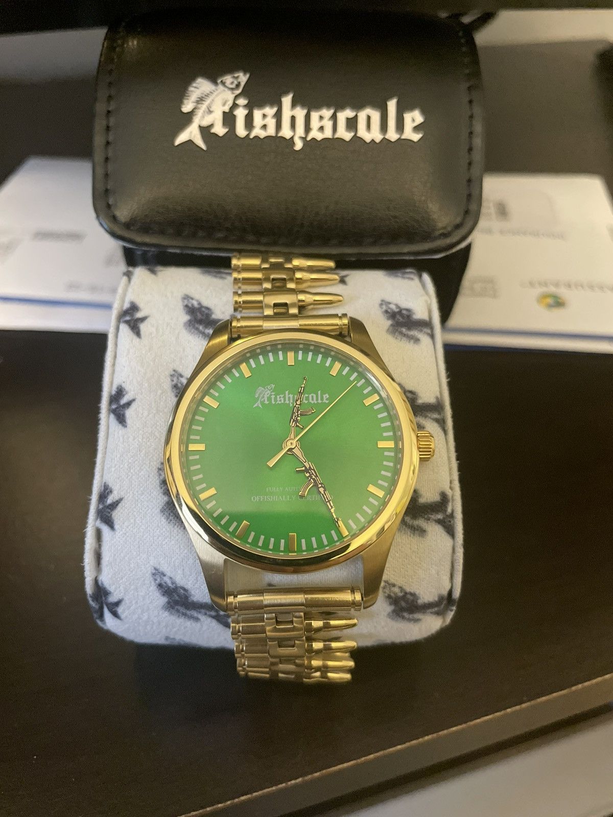 Designer × Streetwear Fully automatic AK-47 fishscale watch | Grailed