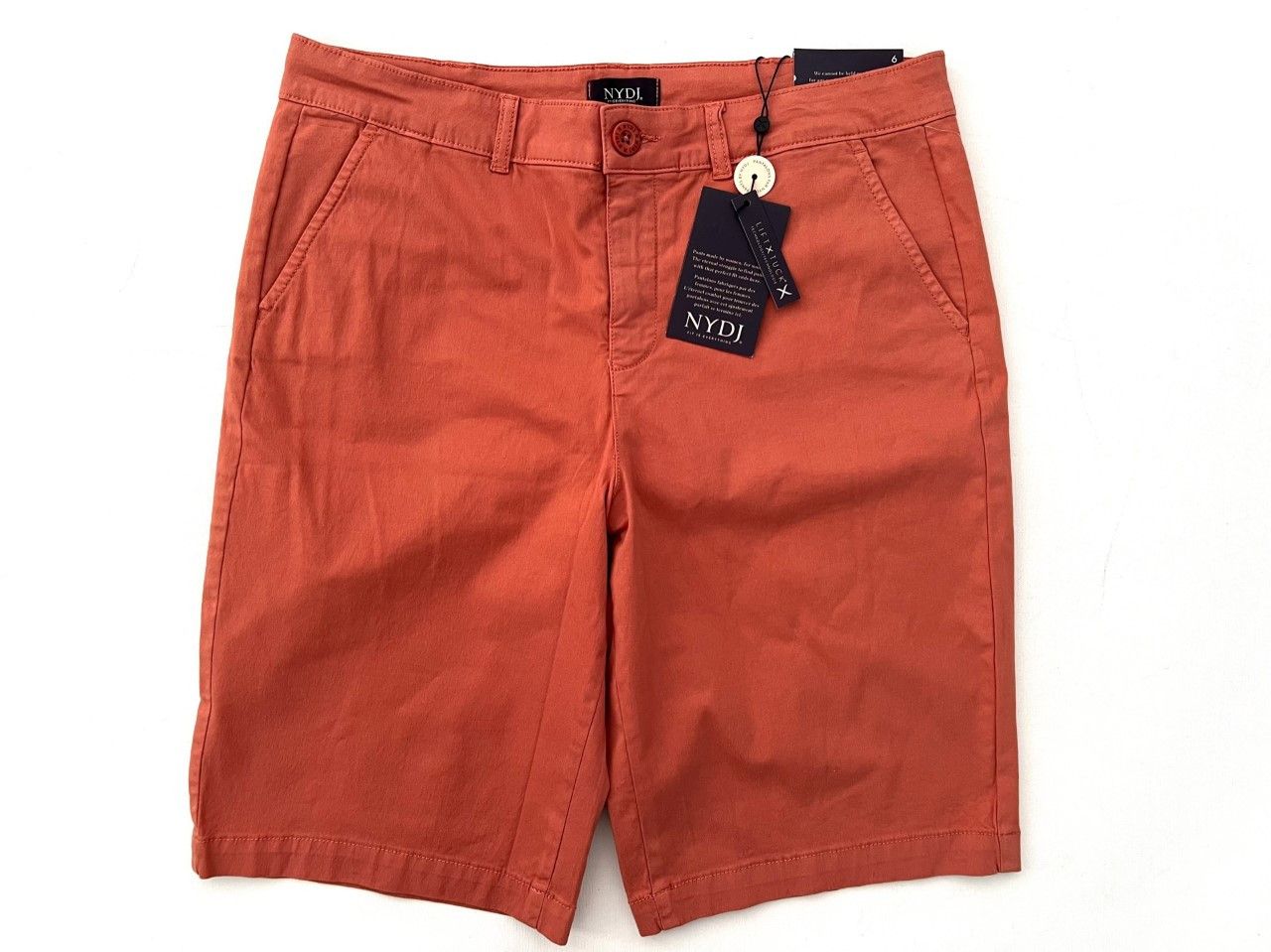 NYDJ Stretch Twill Bermuda Shorts Canyon Clay