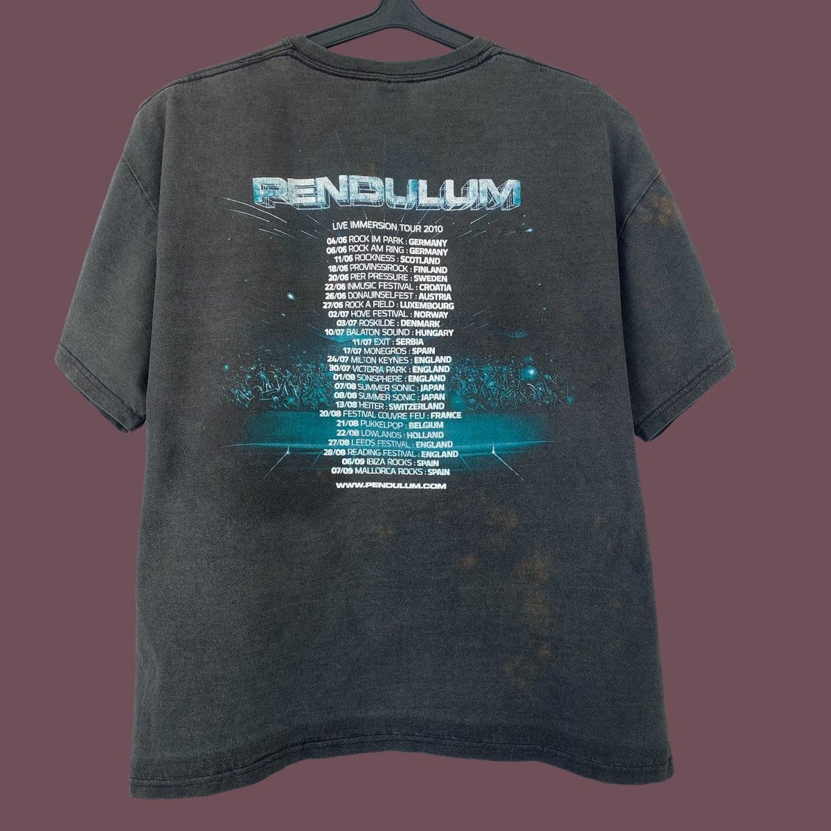 Band Tees Vintage Pendulum t shirt 2010 tour like Aphex Twin Sade Size US L / EU 52-54 / 3 - 8 Thumbnail