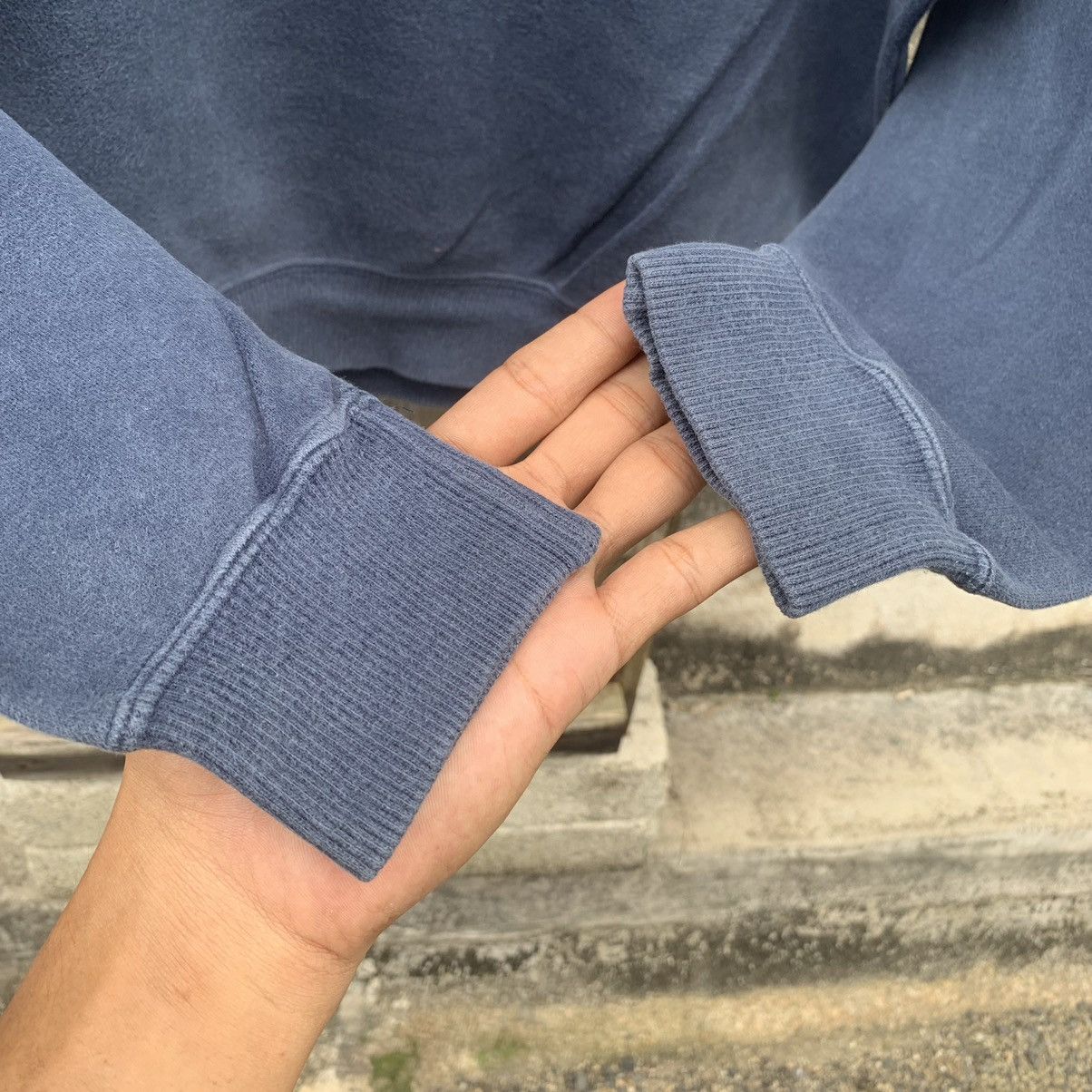 Designer × Trussardi × Vintage 1990’s Vintage Trussardi BigLogo Sweater Faded Baggy Pullove Size US XL / EU 56 / 4 - 5 Thumbnail