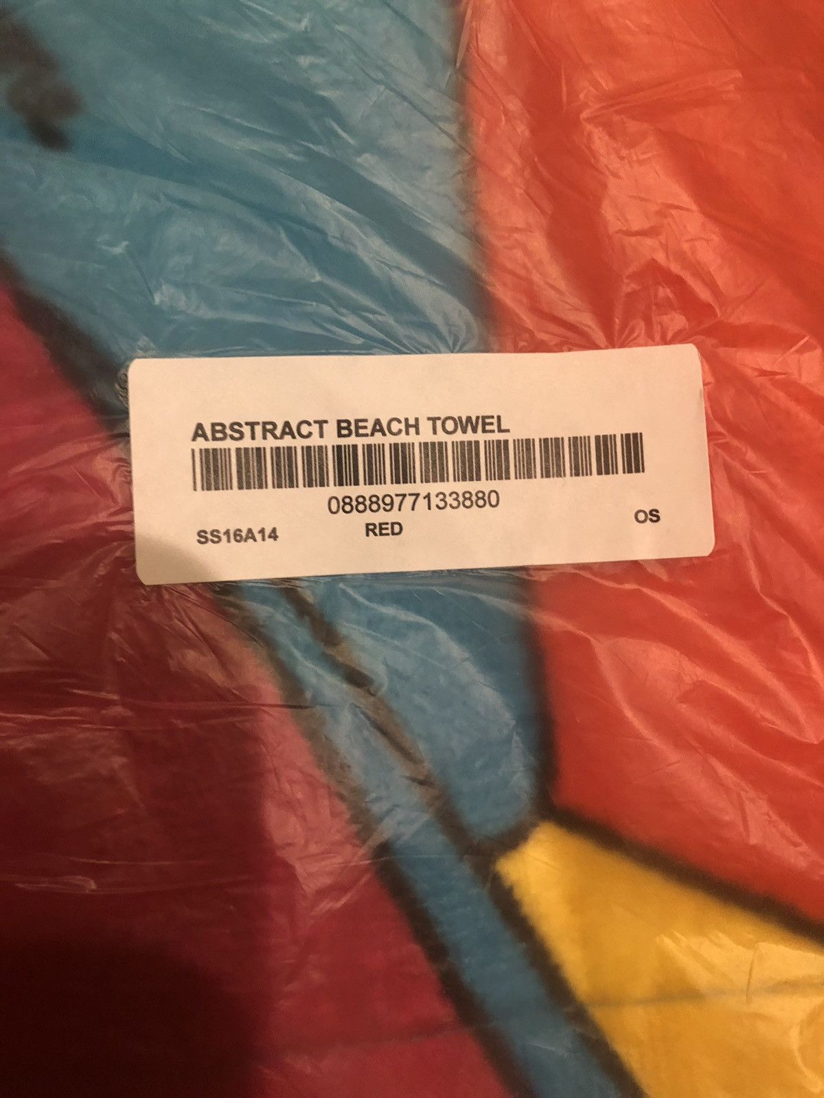 Supreme Abstract Beach Towel Red Size ONE SIZE - 4 Thumbnail