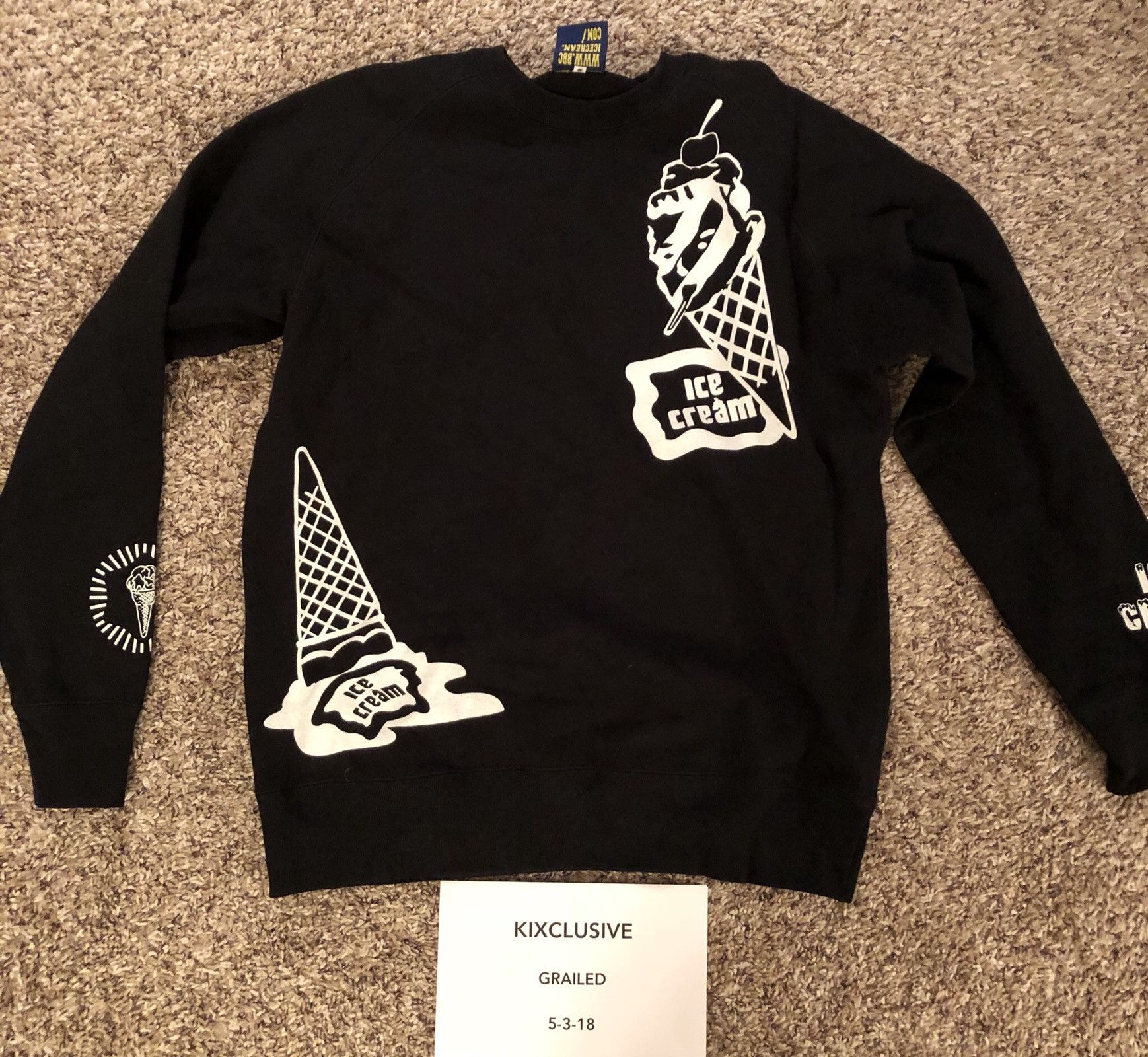 BBC Ice Cream Black Crewneck