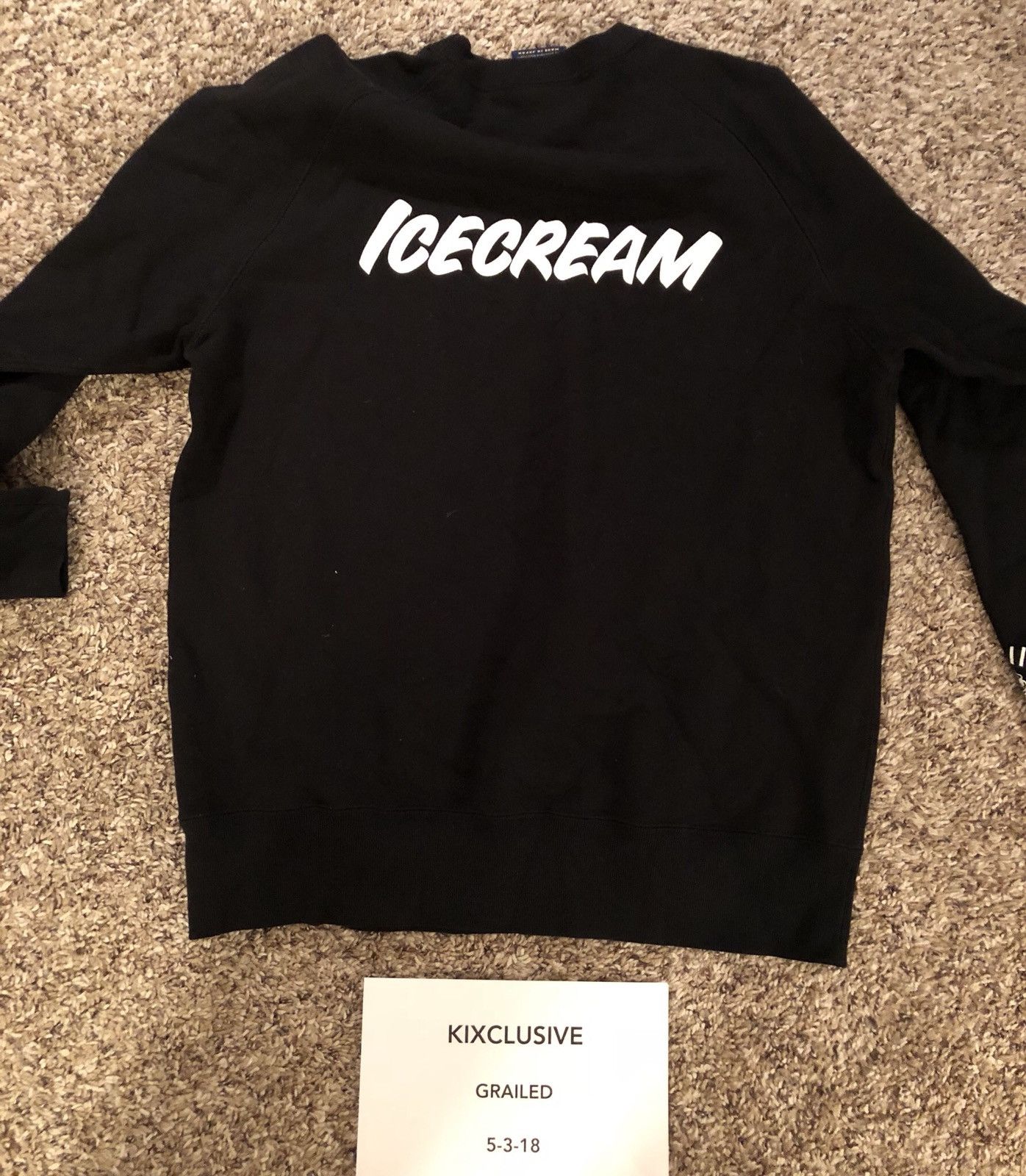 Billionaire Boys Club BBC Ice Cream Black Crewneck Size US L / EU 52-54 / 3 - 2 Thumbnail