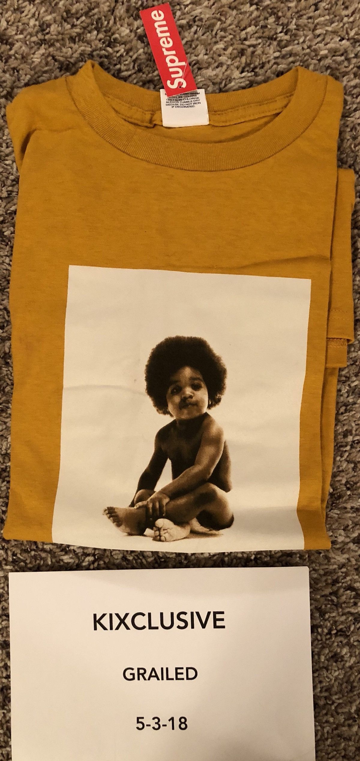 Supreme Biggie Ready To Die Gold Tee Size US L / EU 52-54 / 3 - 3 Thumbnail