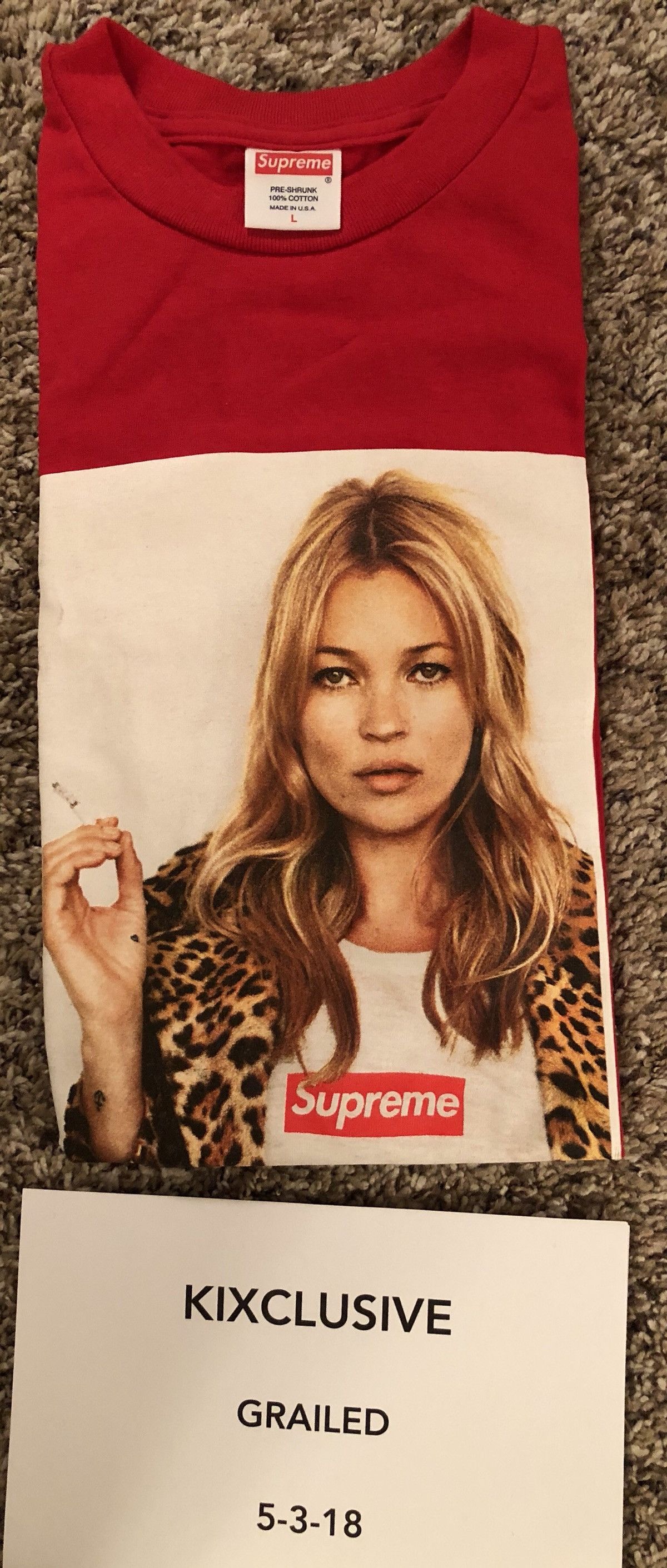 Supreme Kate Moss Red Tee Size US L / EU 52-54 / 3 - 2 Thumbnail