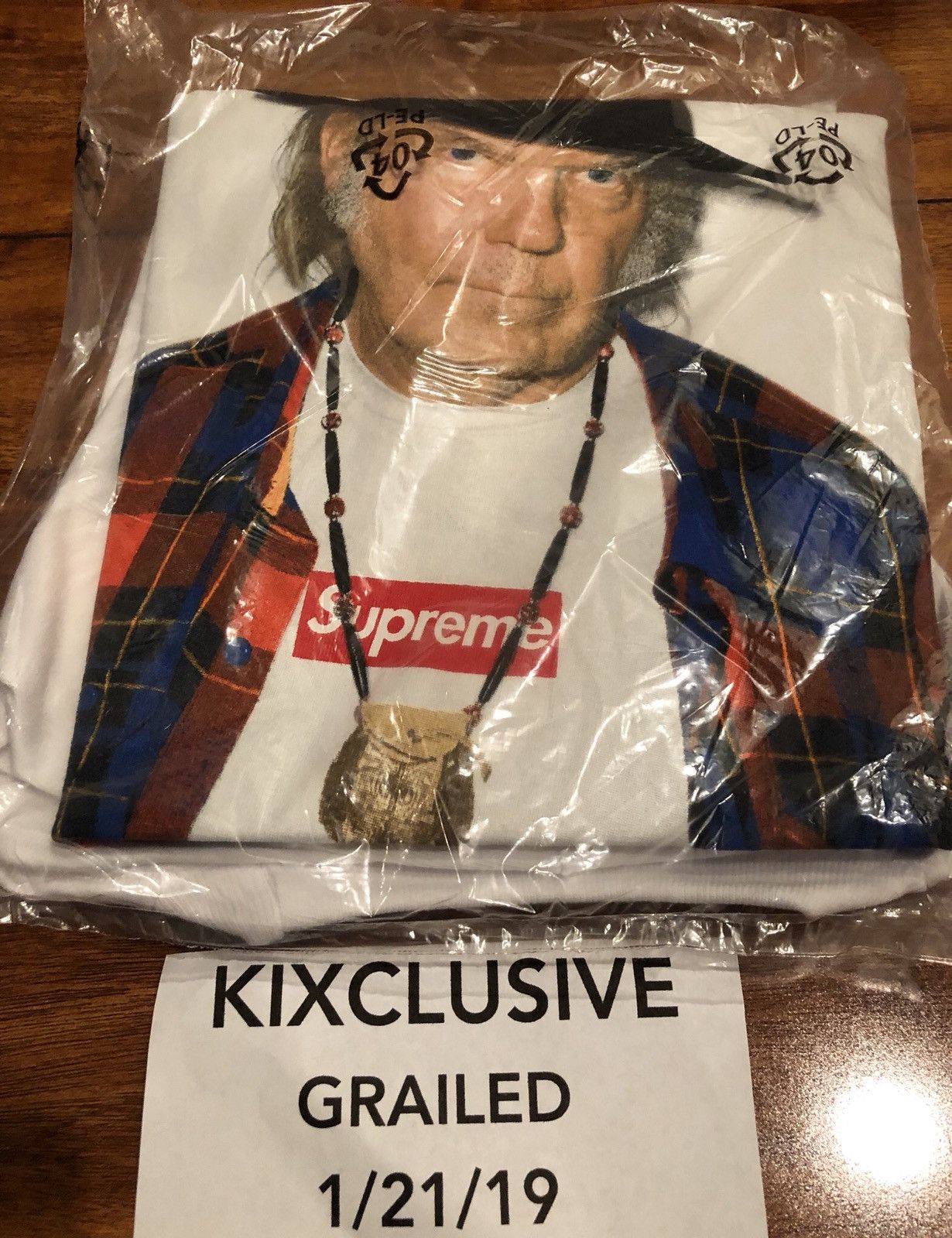 Supreme New Neil Young White Tee Size US L / EU 52-54 / 3 - 2 Thumbnail
