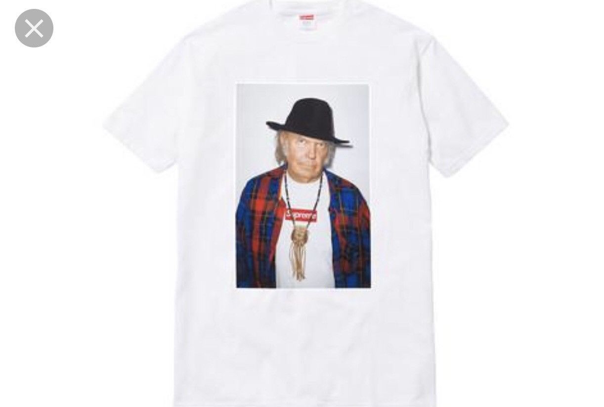 Supreme New Neil Young White Tee Size US L / EU 52-54 / 3 - 1 Thumbnail