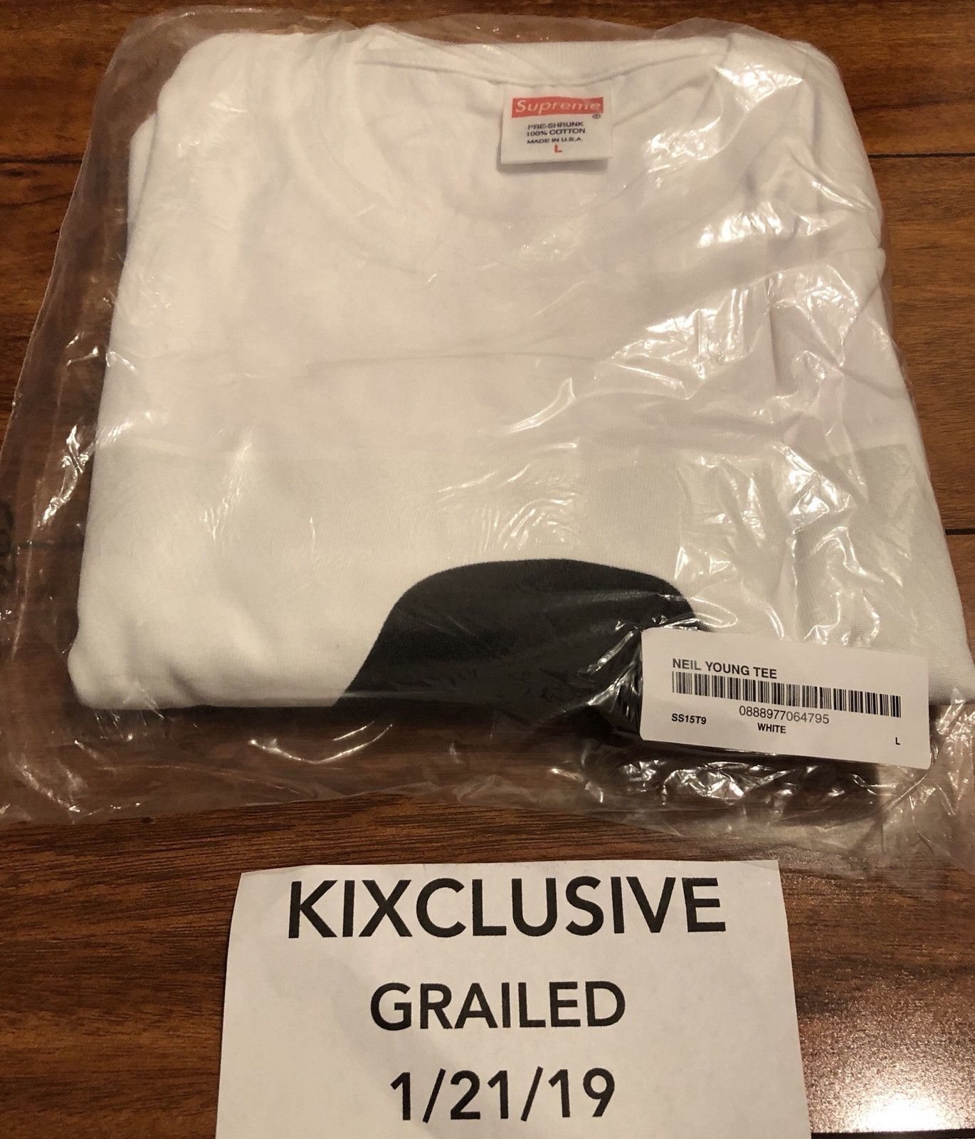 Supreme New Neil Young White Tee Size US L / EU 52-54 / 3 - 5 Thumbnail