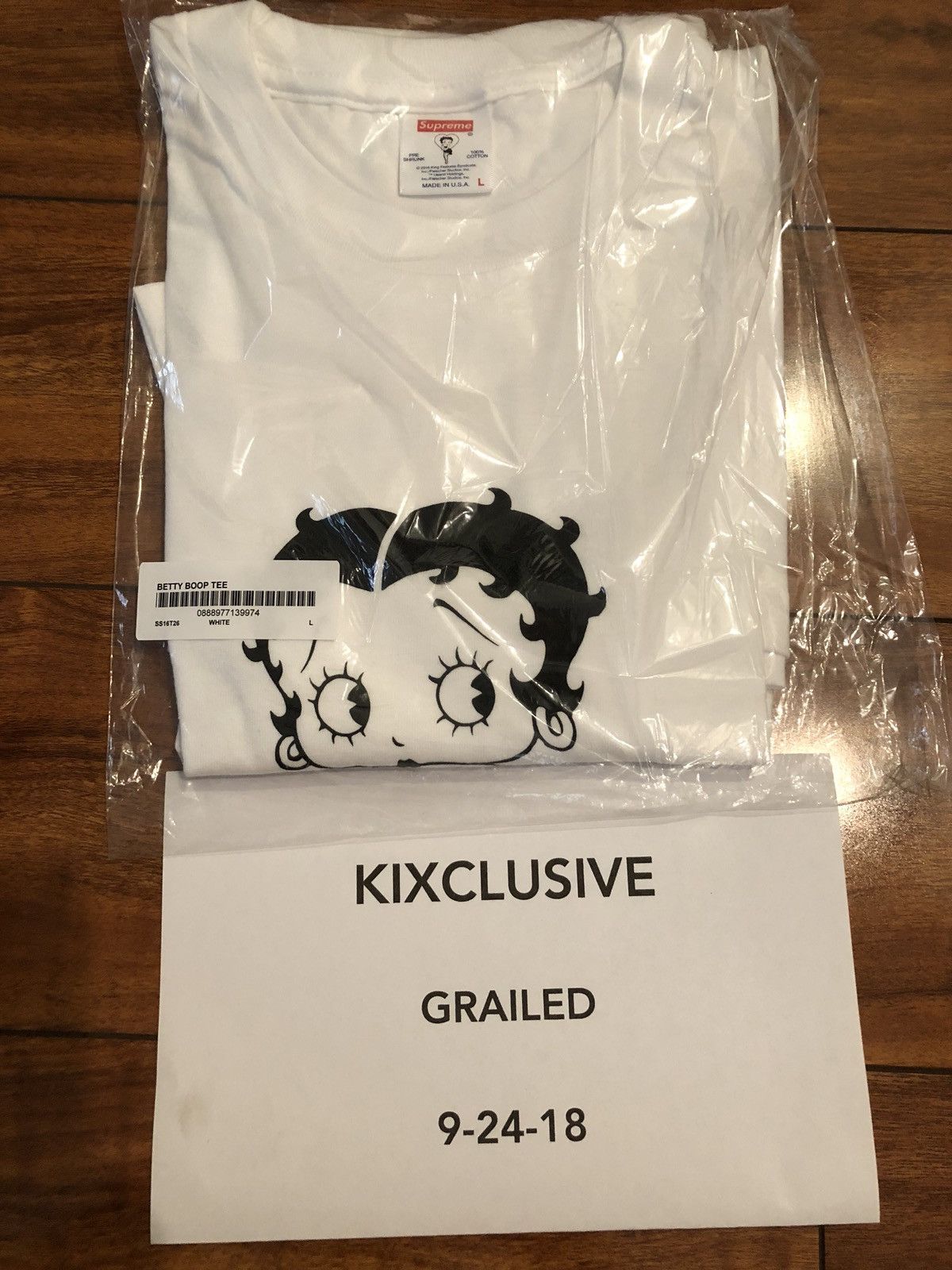 Supreme Betty Boop White Tee Size US L / EU 52-54 / 3 - 2 Thumbnail