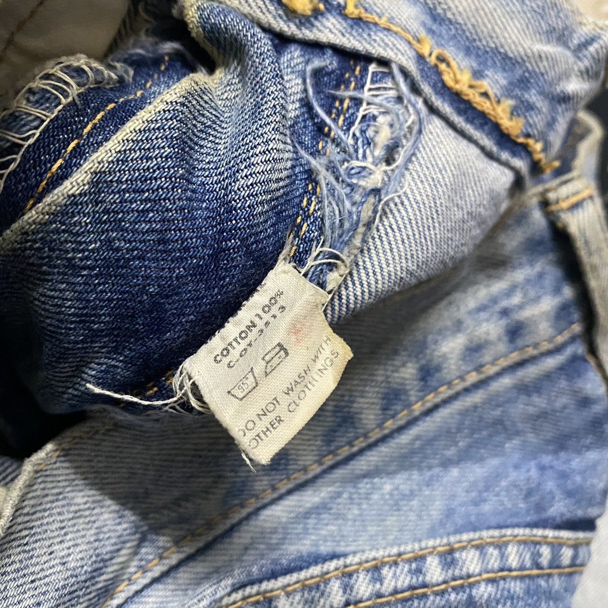 Big John Vintage 80s Big John Distressed Rusty Bell Bottom Jeans Size US 30 / EU 46 - 18 Thumbnail