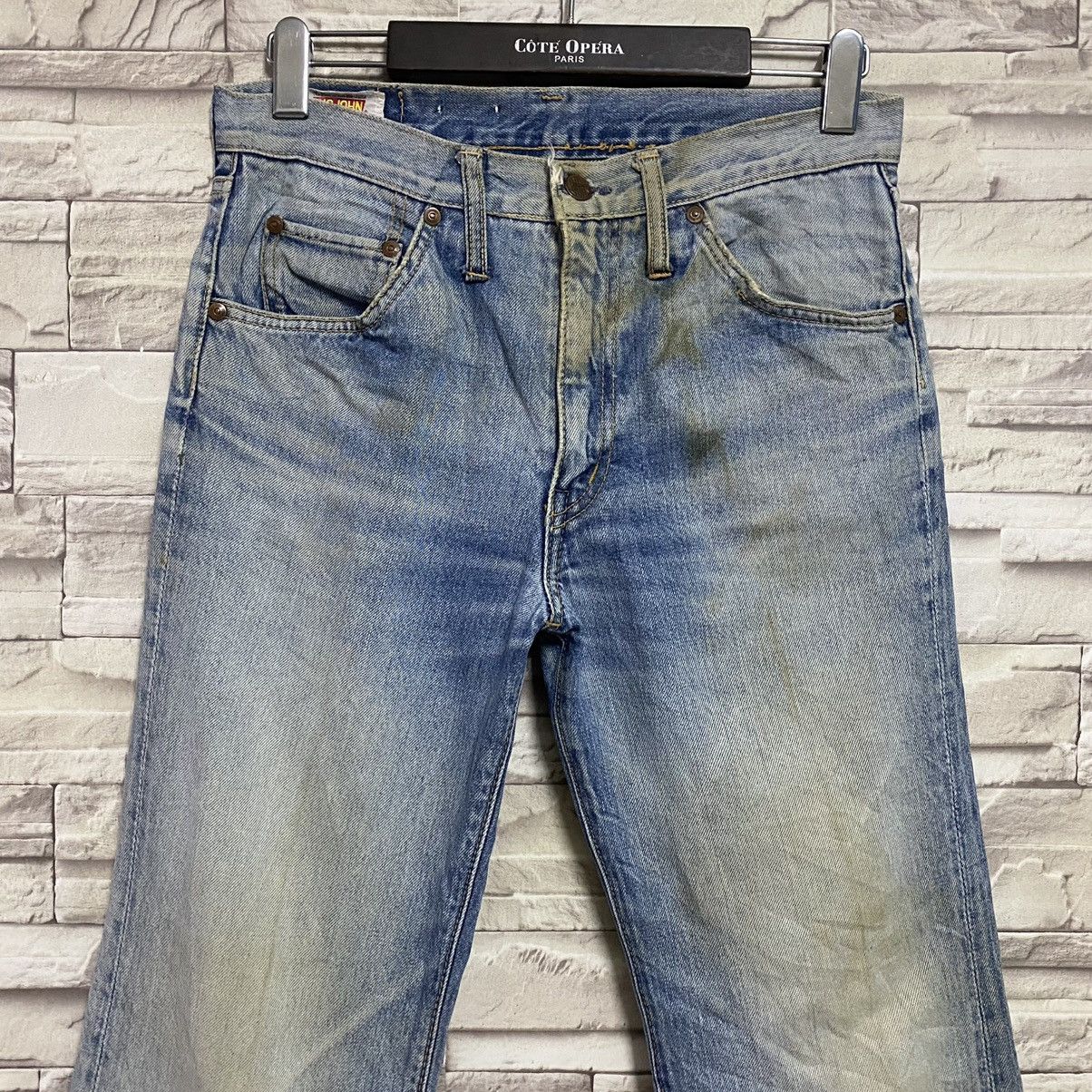 Big John Vintage 80s Big John Distressed Rusty Bell Bottom Jeans Size US 30 / EU 46 - 4 Thumbnail