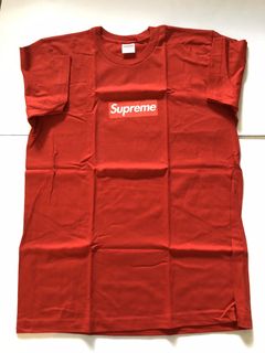 Supreme, Shirts, Supreme Classic Logo Denim Shirt Red L