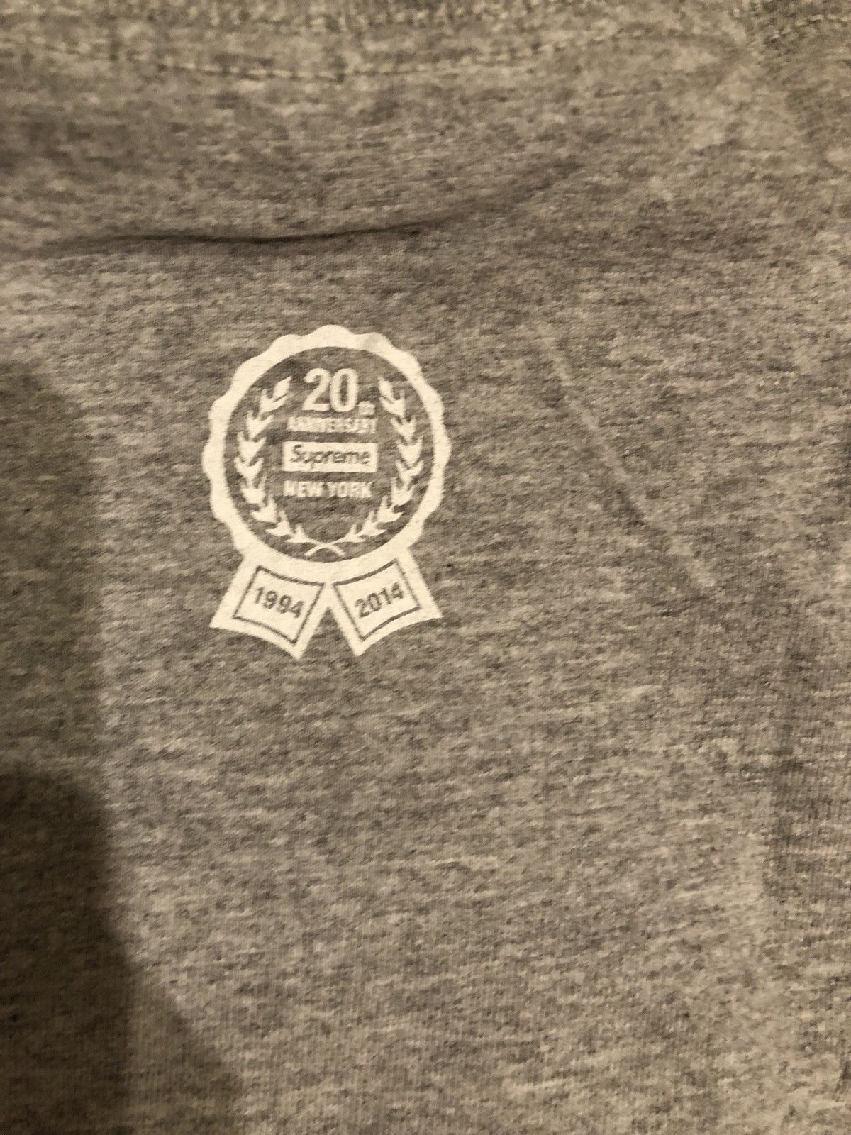 Supreme 20th Anniversary Tee Gray Size US M / EU 48-50 / 2 - 4 Thumbnail