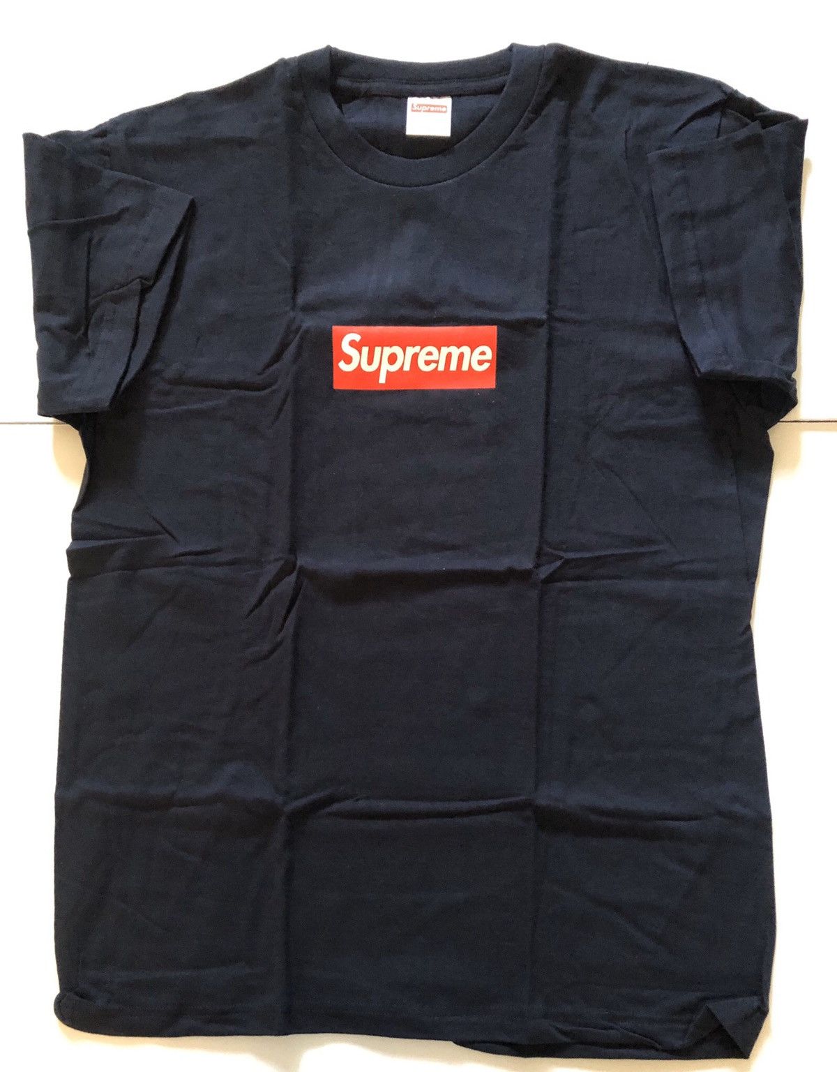 Supreme Supreme 20th Anniversary Box Logo Tee Navy L NEW Grailed