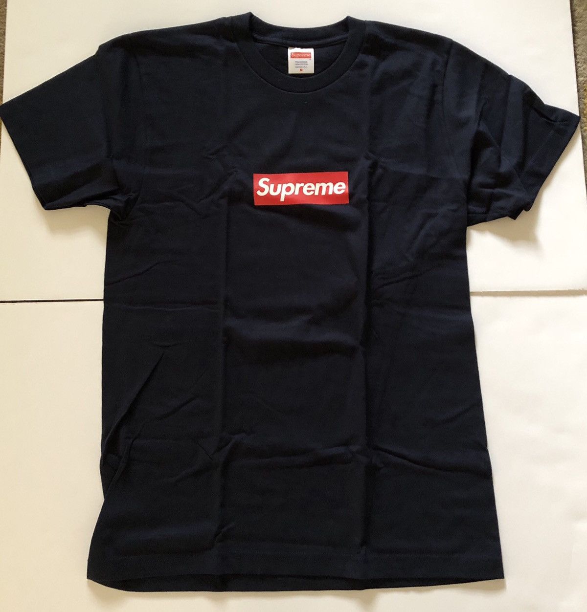Supreme 20th anniversary Tee Navy M NEW Size US M / EU 48-50 / 2 - 1 Thumbnail