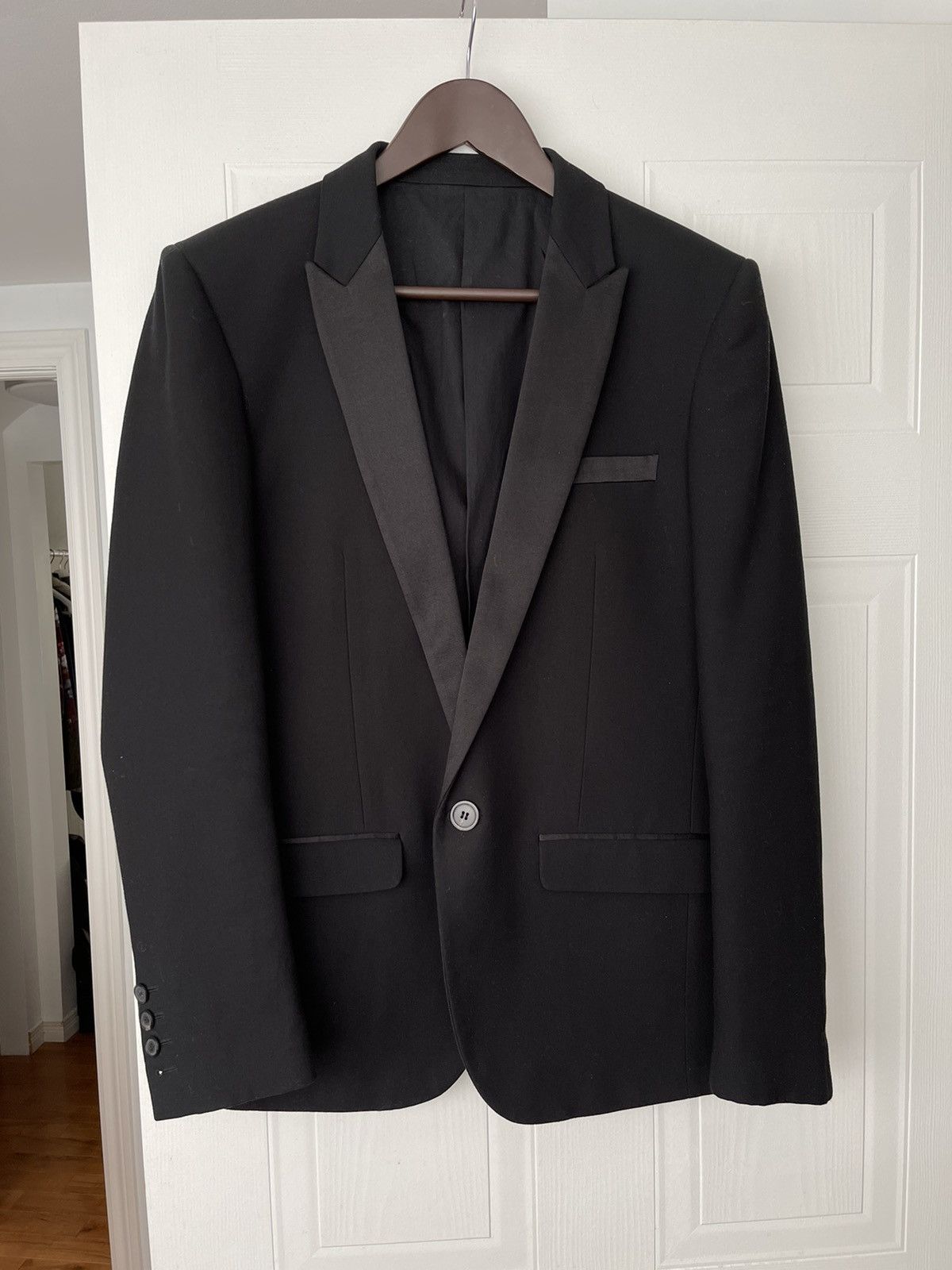 Balmain Balmain Black Silk and Cotton Blazer Size 38R - 1 Thumbnail