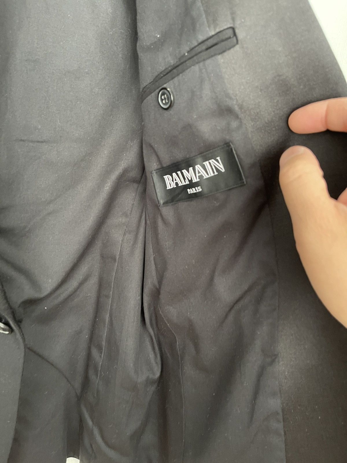 Balmain Balmain Black Silk and Cotton Blazer Size 38R - 7 Thumbnail