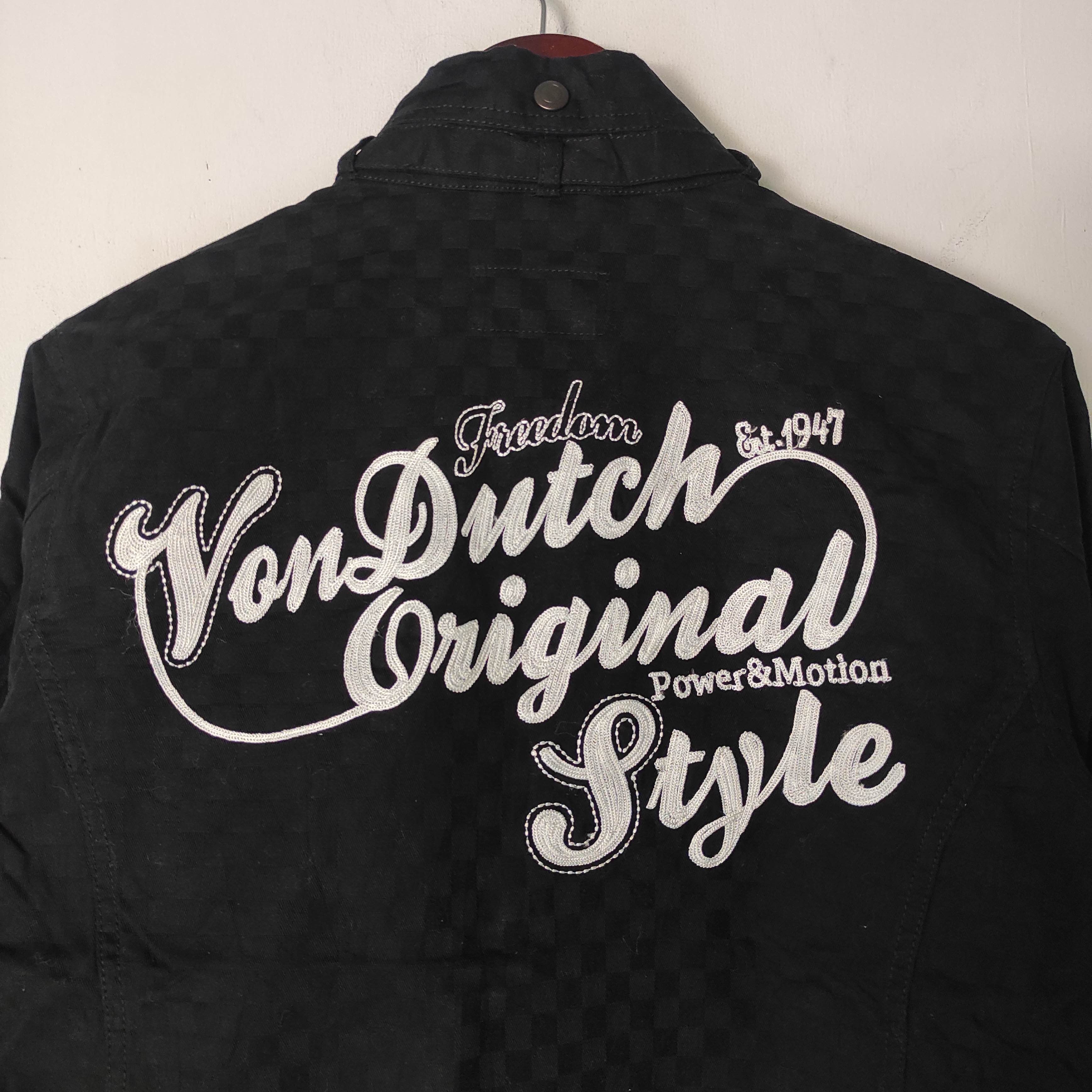 Von Dutch Vintage Von Ducth Embroidery Checkered Denim Jacket Size US L / EU 52-54 / 3 - 2 Thumbnail