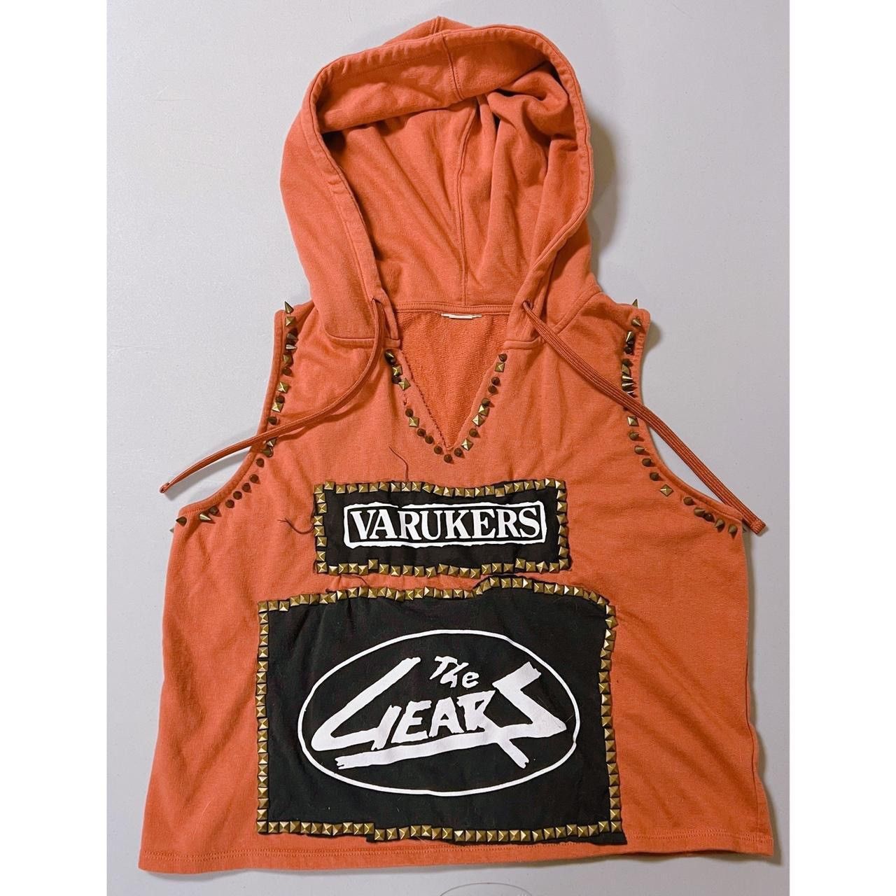 Vintage ‘Varukers’ ‘The Gears’ Band Patches Hoodie Top Shirt Size L