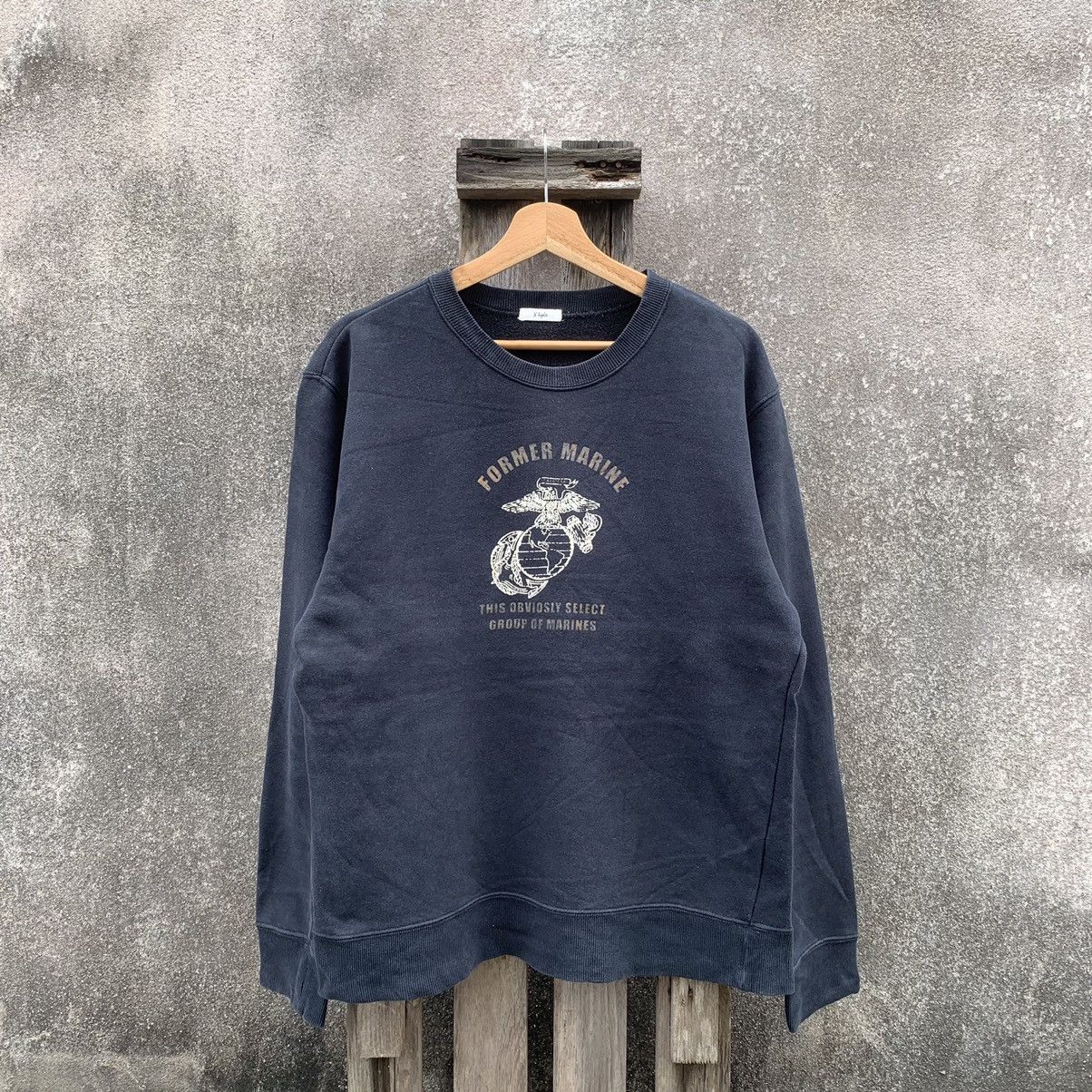 Vintage U.S Marine Corps Crewneck Sweater Faded Black Pullover Size US M / EU 48-50 / 2 - 1 Thumbnail