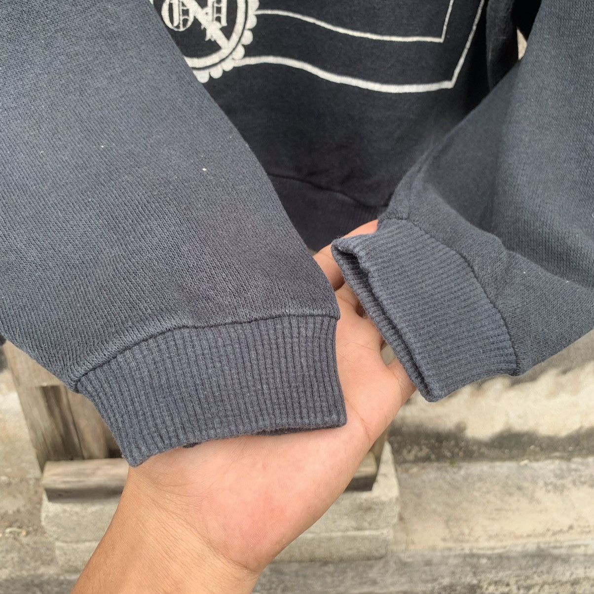 Japanese Brand × Vintage Mens Gear Black Sweater Cropped Baggy Jumper Pullover Size XL / US 12-14 / IT 48-50 - 4 Thumbnail