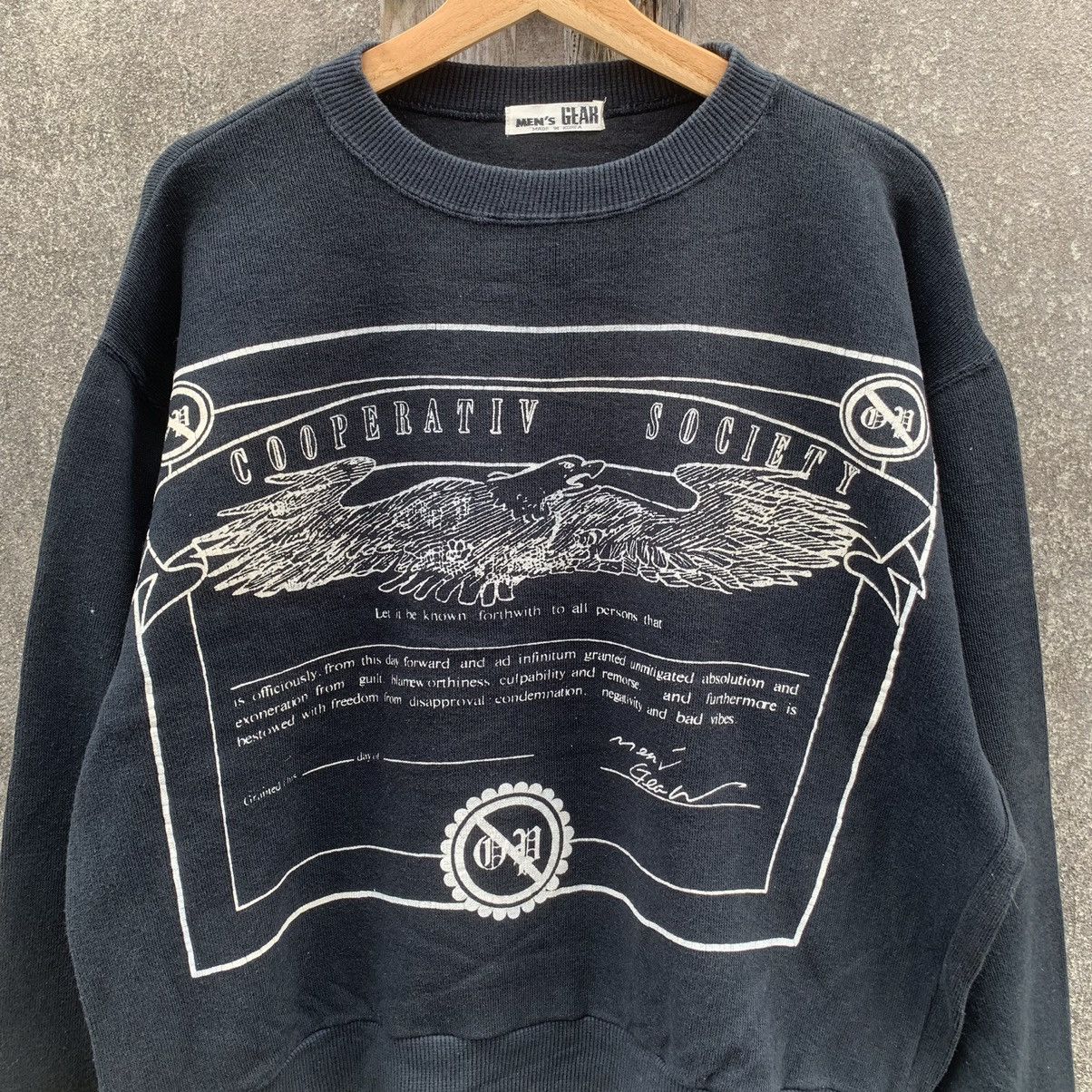 Japanese Brand × Vintage Mens Gear Black Sweater Cropped Baggy Jumper Pullover Size XL / US 12-14 / IT 48-50 - 3 Thumbnail