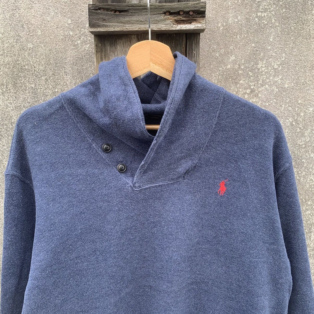Polo Ralph Lauren × Ralph Lauren × Vintage Polo Ralph Lauren Small Logo Sweater Shawl Collar Pullover Size US M / EU 48-50 / 2 - 2 Thumbnail