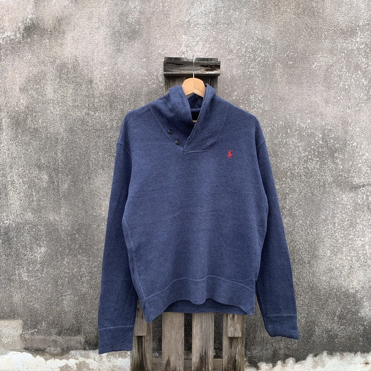 Polo Ralph Lauren × Ralph Lauren × Vintage Polo Ralph Lauren Small Logo Sweater Shawl Collar Pullover Size US M / EU 48-50 / 2 - 1 Thumbnail