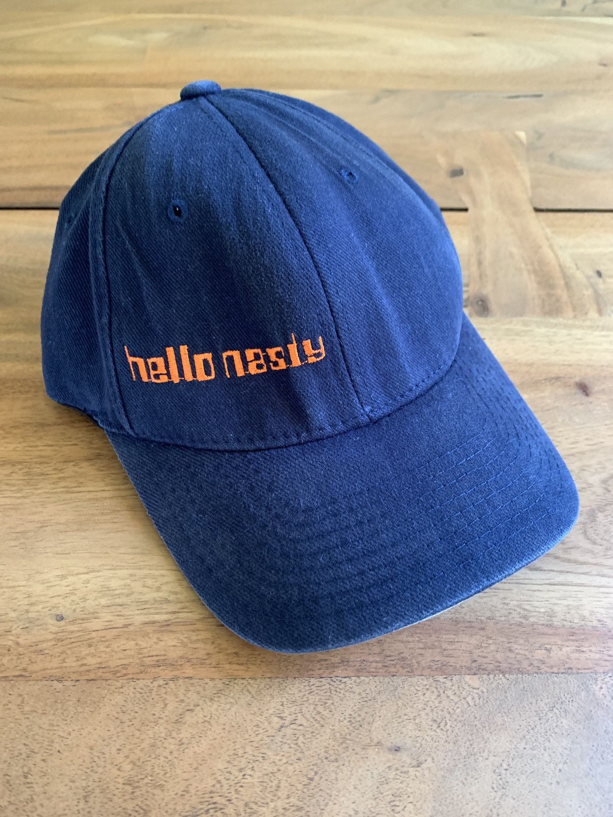 Vintage Beastie Boys Hello Nasty Hat Navy Orange Fitted | Grailed