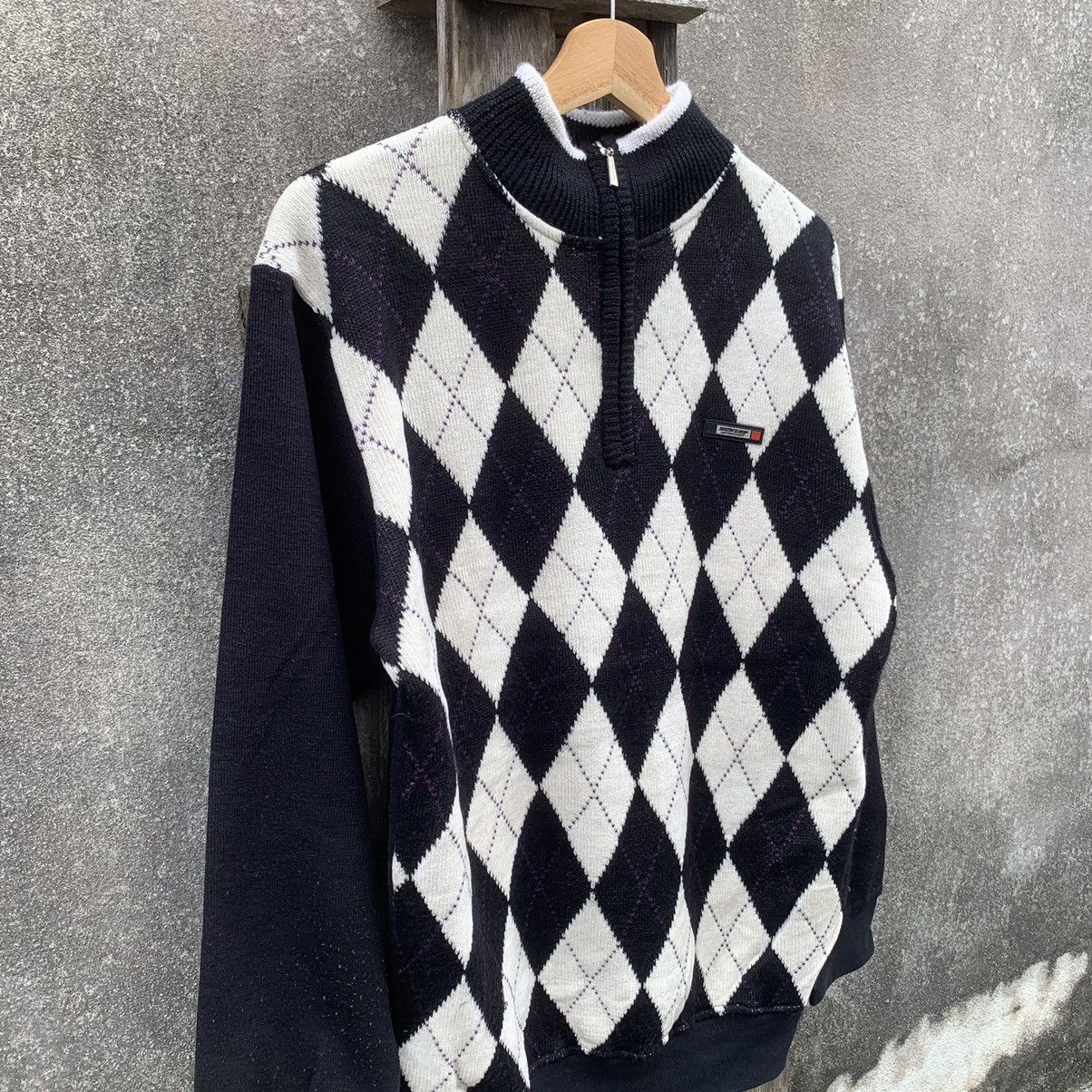 Dunlop × Vintage Vintage Dunlop Racing Motorsport Diamond Pattern Sweater Size US M / EU 48-50 / 2 - 2 Thumbnail