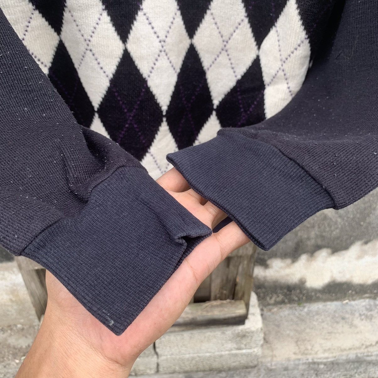 Dunlop × Vintage Vintage Dunlop Racing Motorsport Diamond Pattern Sweater Size US M / EU 48-50 / 2 - 6 Thumbnail