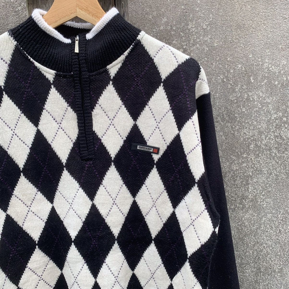 Dunlop × Vintage Vintage Dunlop Racing Motorsport Diamond Pattern Sweater Size US M / EU 48-50 / 2 - 3 Thumbnail