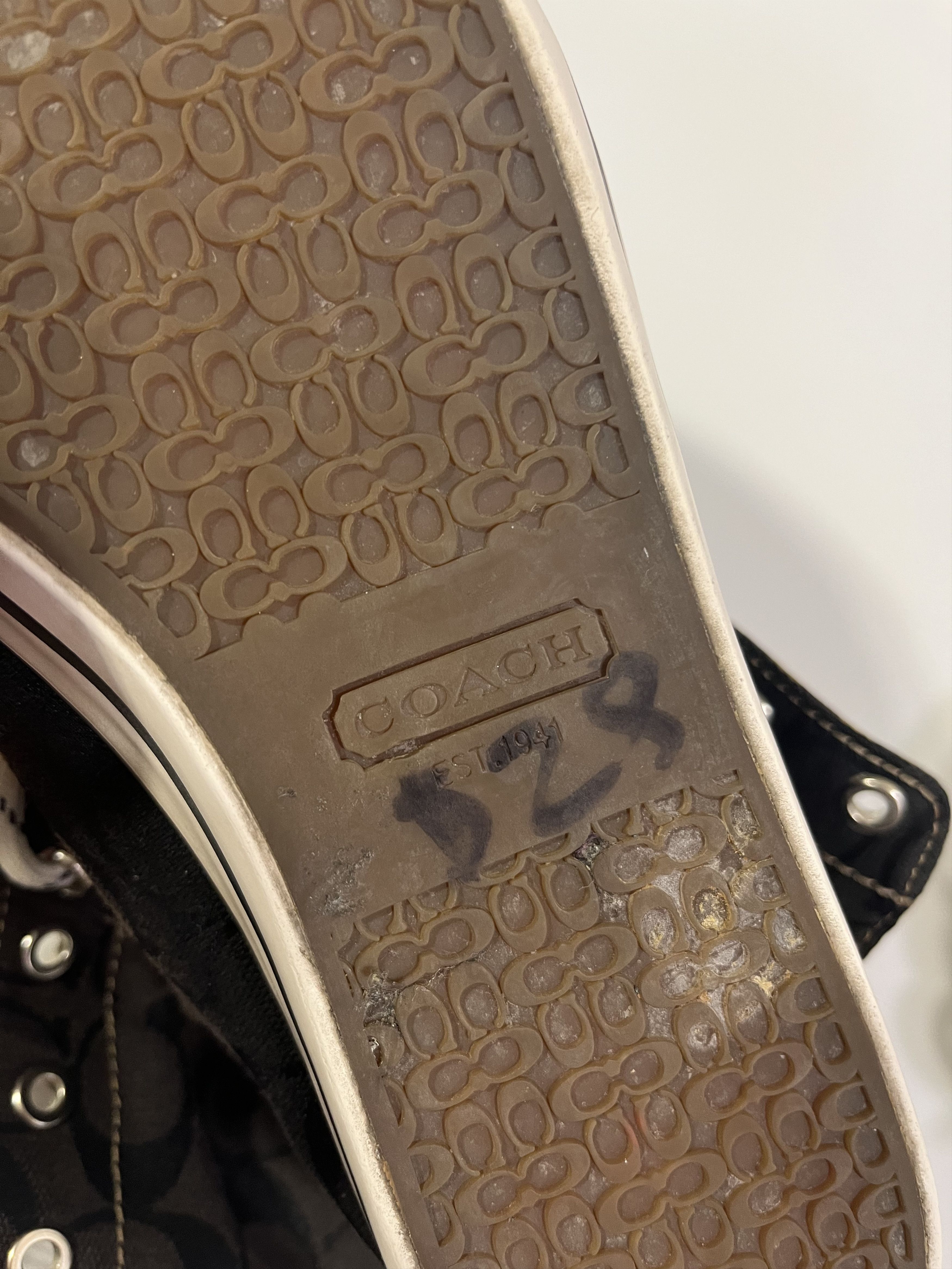 Coach Coach Canvas Sneakers Hi-Top Sz US 10 Size US 10 / EU 43 - 12 Thumbnail
