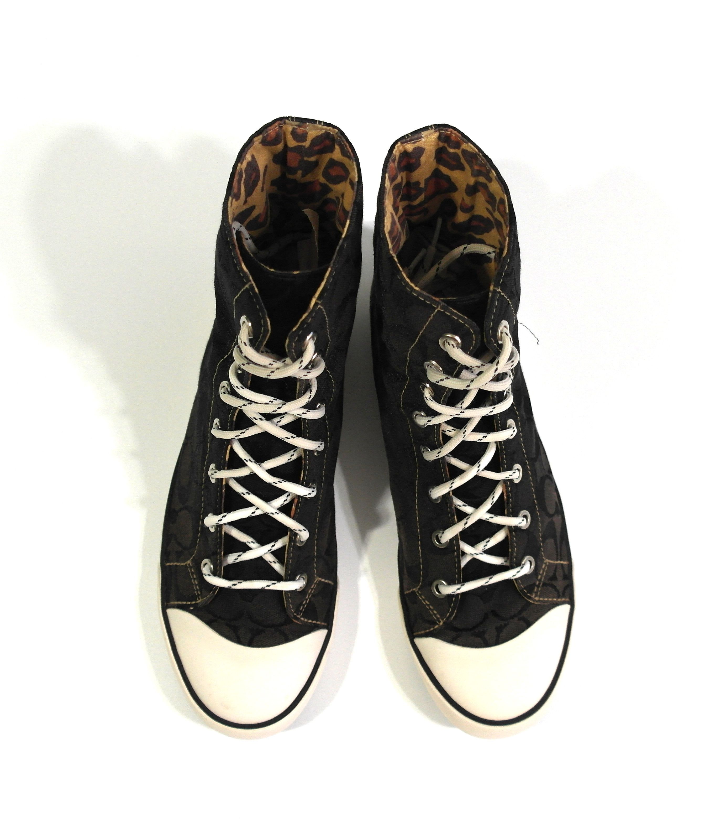 Coach Coach Canvas Sneakers Hi-Top Sz US 10 Size US 10 / EU 43 - 3 Thumbnail