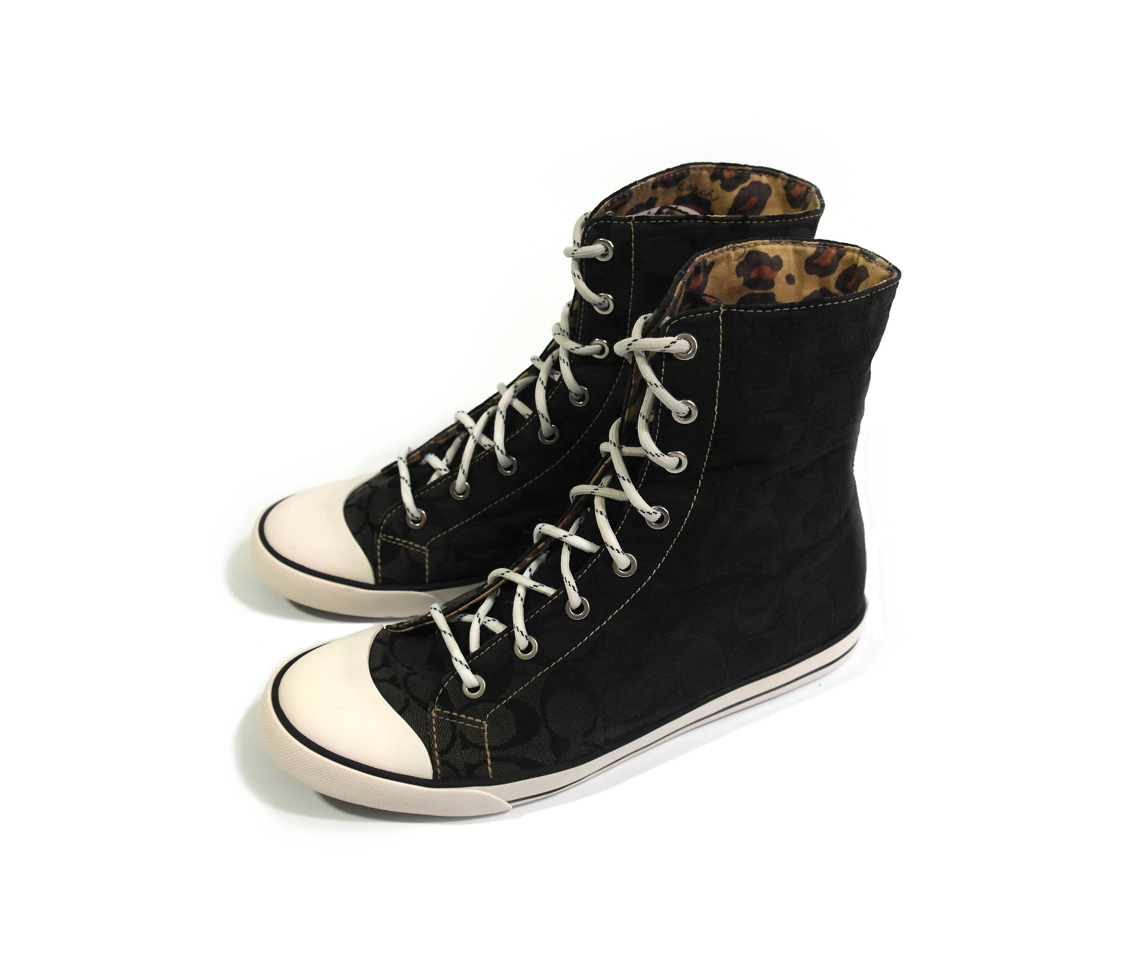 Coach Coach Canvas Sneakers Hi-Top Sz US 10 Size US 10 / EU 43 - 1 Thumbnail