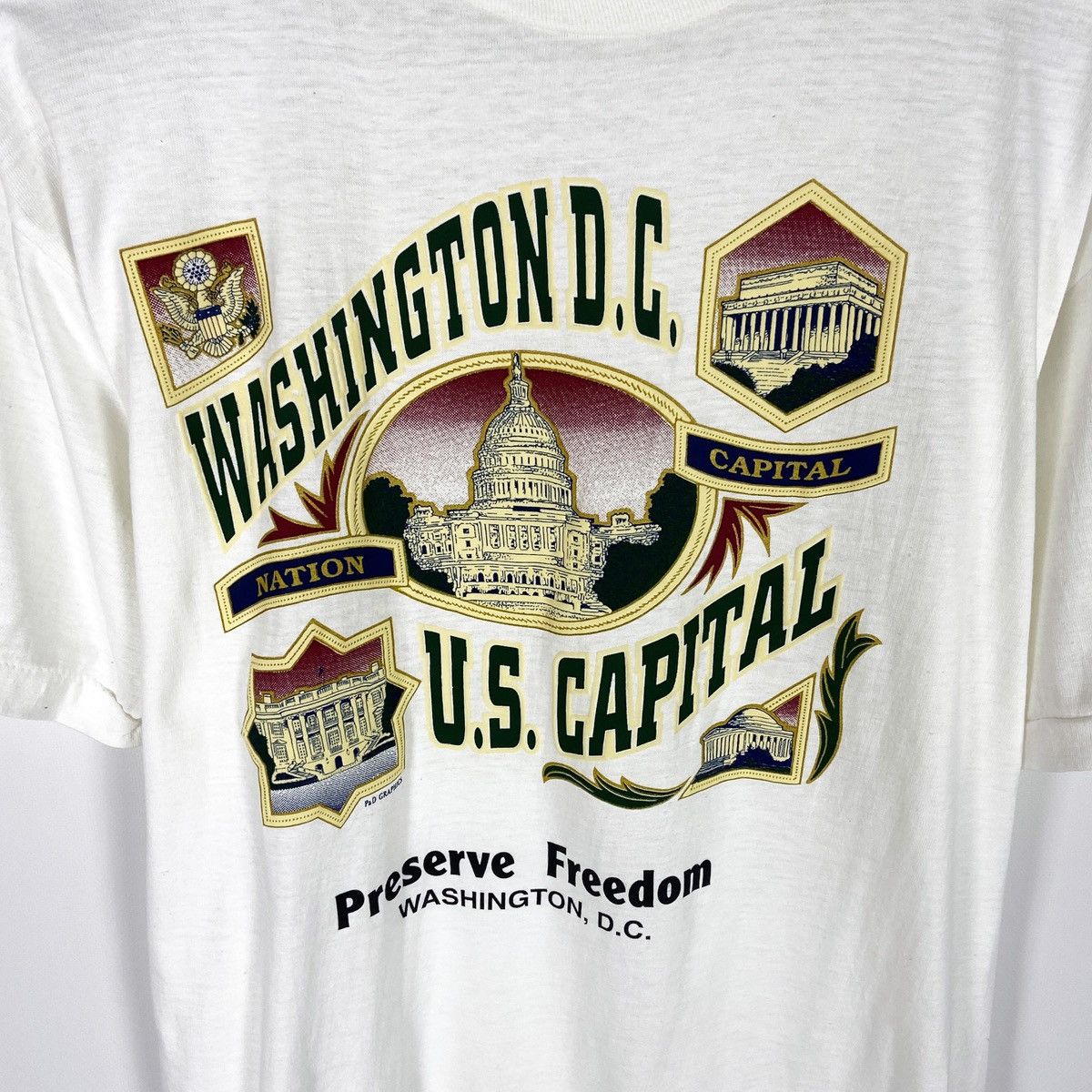 Vintage Vintage 90s Single Washington D.C. U.S Capital oversize tee Size US M / EU 48-50 / 2 - 4 Thumbnail