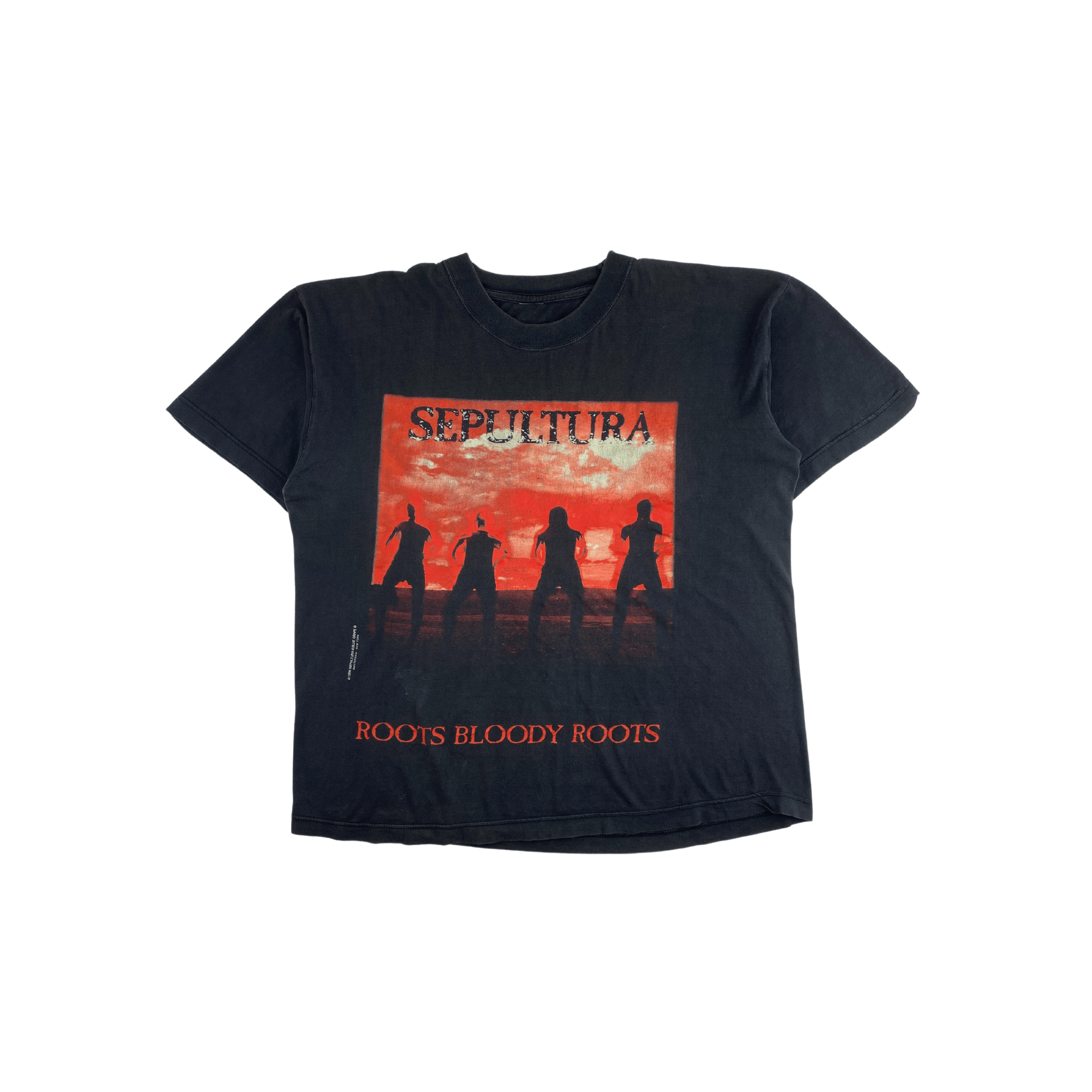 Band Tees × Vintage Sepultura 1996 Roots Bloody Roots T-Shirt Size US XL / EU 56 / 4 - 2 Thumbnail