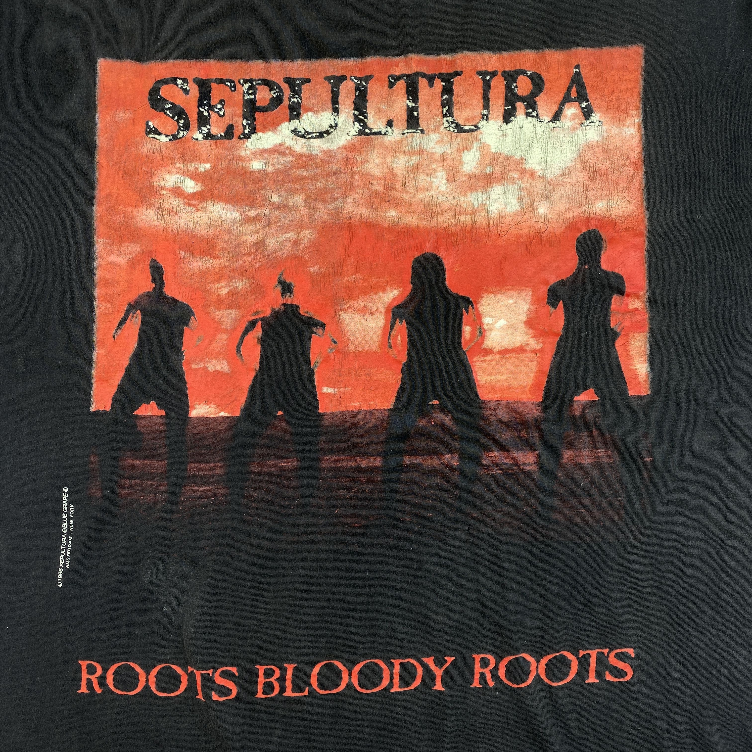 Band Tees × Vintage Sepultura 1996 Roots Bloody Roots T-Shirt Size US XL / EU 56 / 4 - 6 Thumbnail