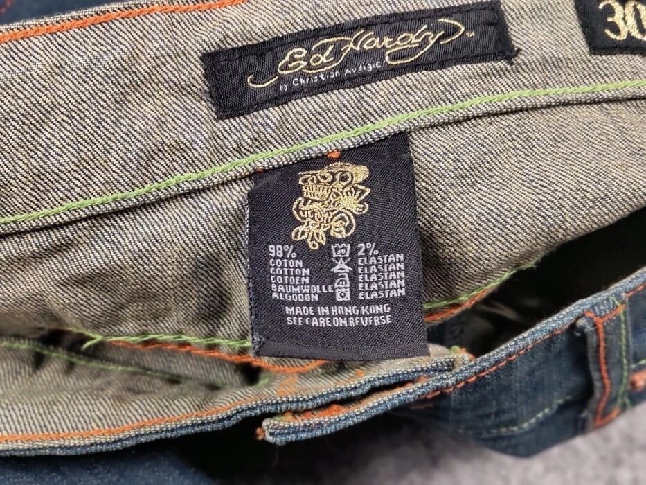 Ed Hardy 🔥 Ed Hardy x Christian Audigier Vintage Tattoo Denim Jeans Size US 30 / EU 46 - 23 Thumbnail