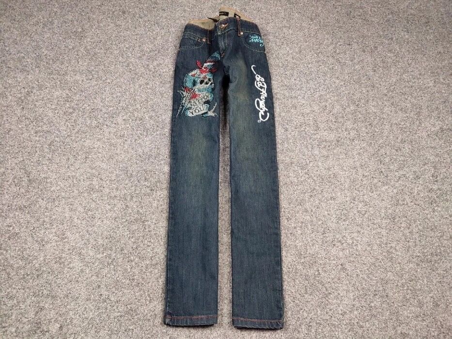 Ed Hardy 🔥 Ed Hardy x Christian Audigier Vintage Tattoo Denim Jeans Size US 30 / EU 46 - 2 Thumbnail